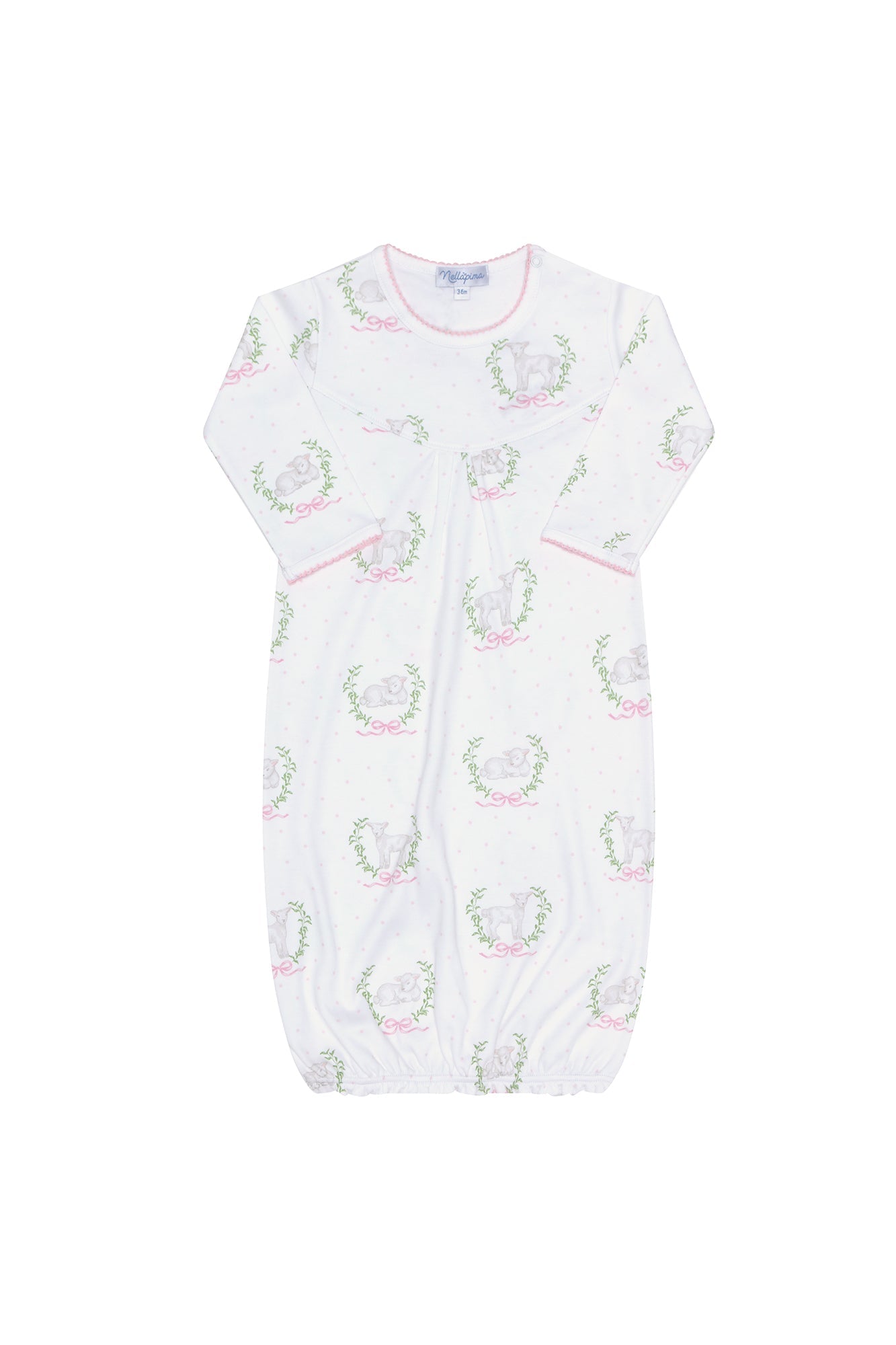 Pink Lamb Print Gown