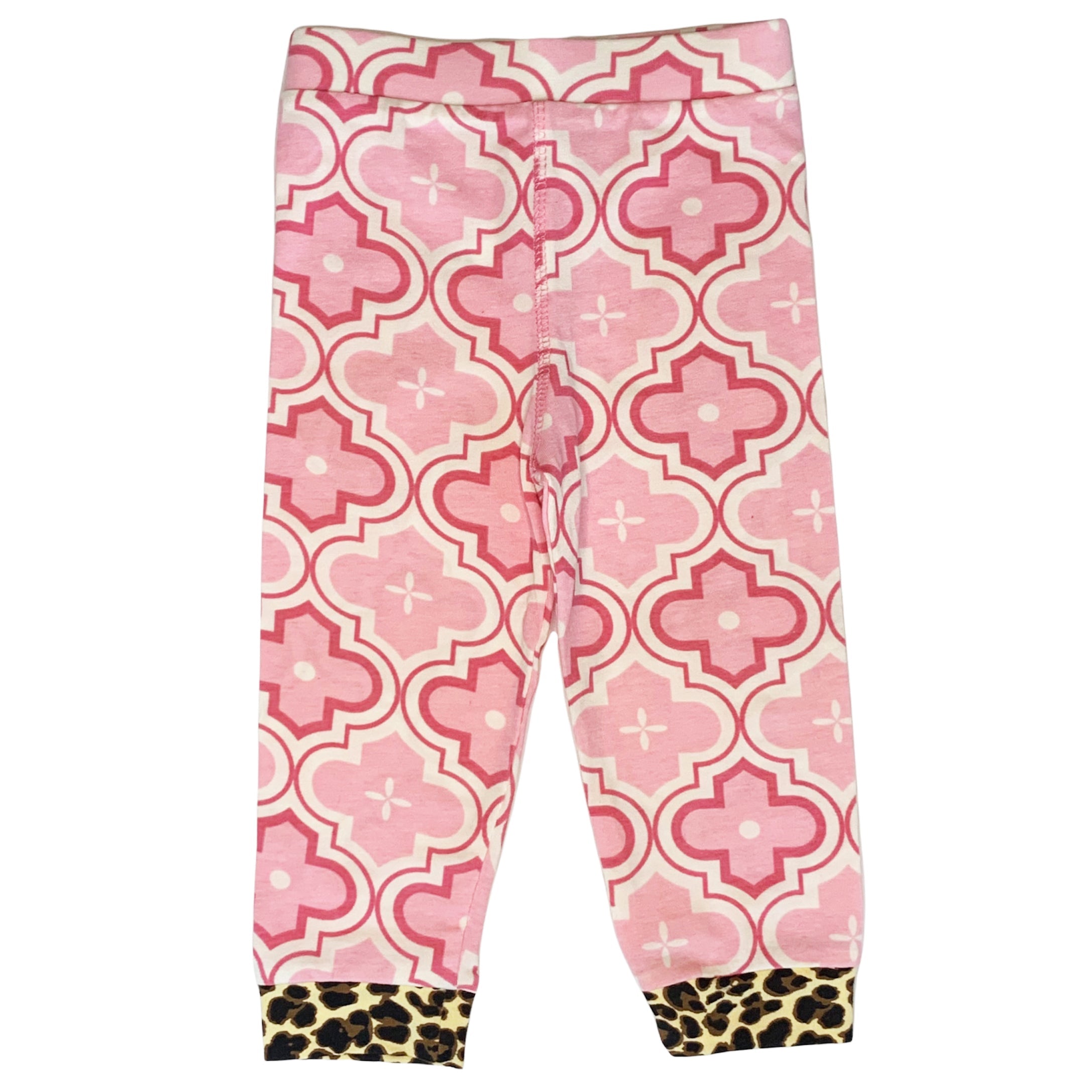 Annloren Baby Girls Layette Pink Leopard Onesie Pants Headband 3pc Gift Set Clothing