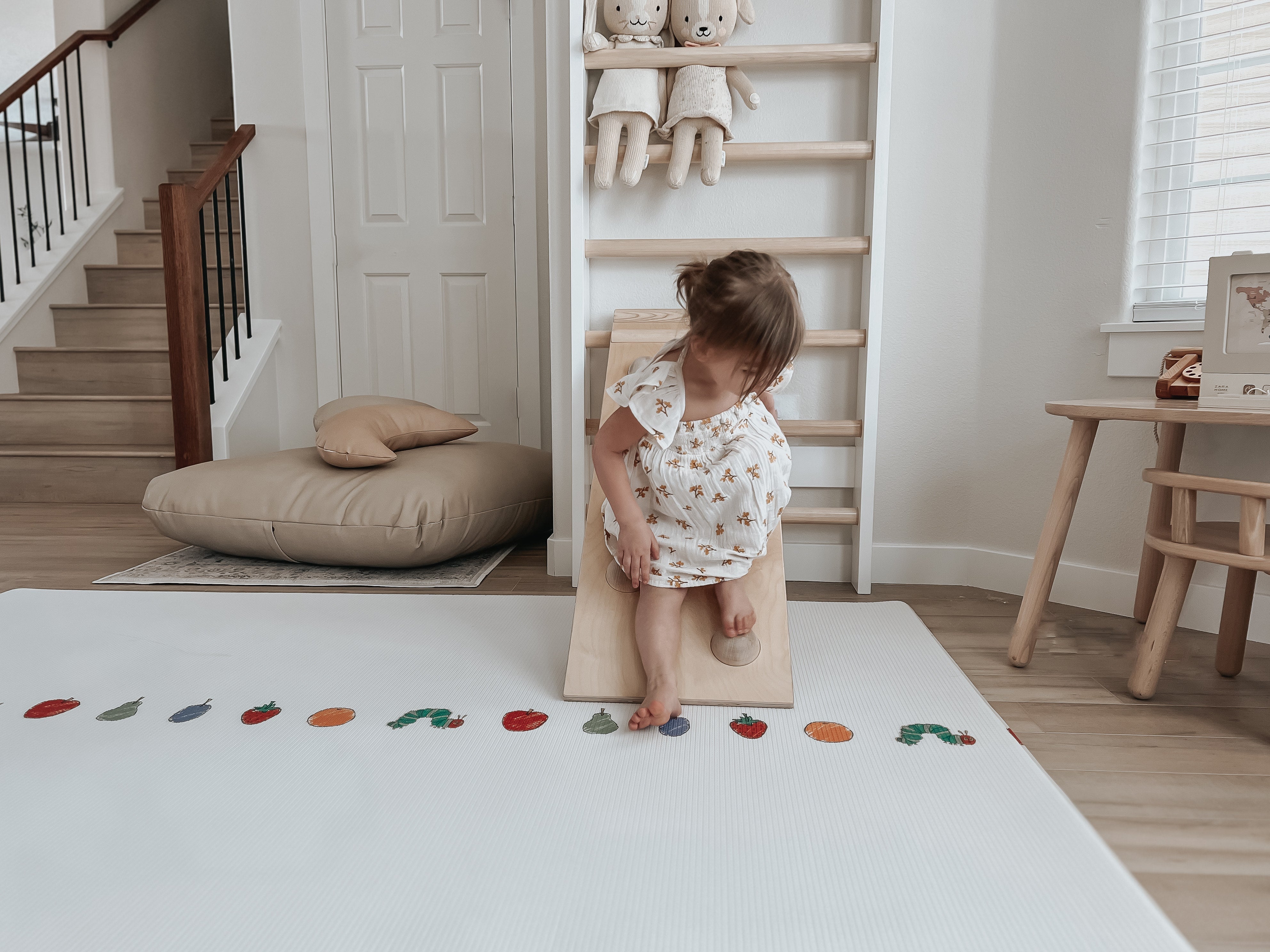 World Of Eric Carle X Little Bot Baby Play Mat (ofie Mat, Caterpillar Life + Country Road Nordic)