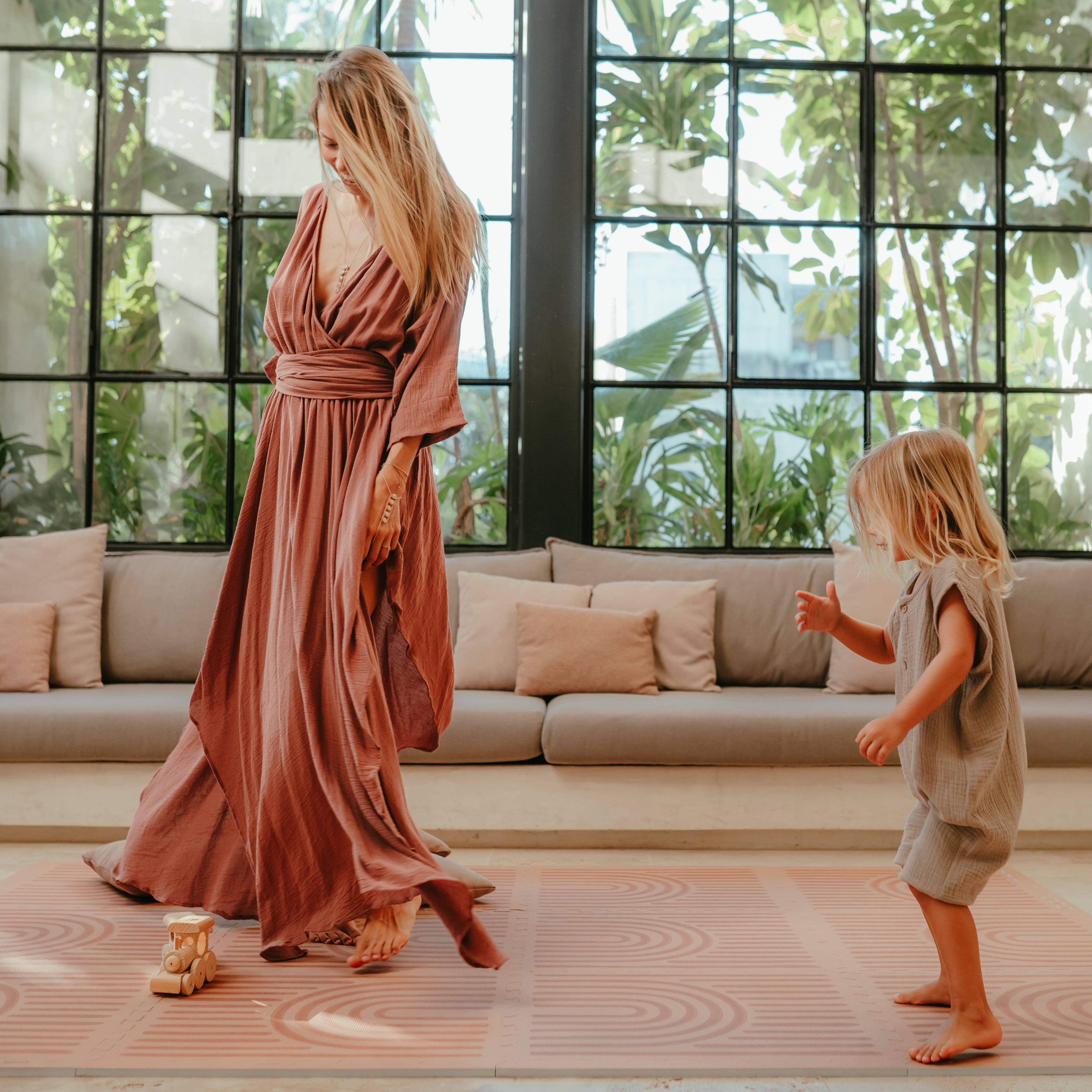 Premium Foam Playmats | Linear - Camel