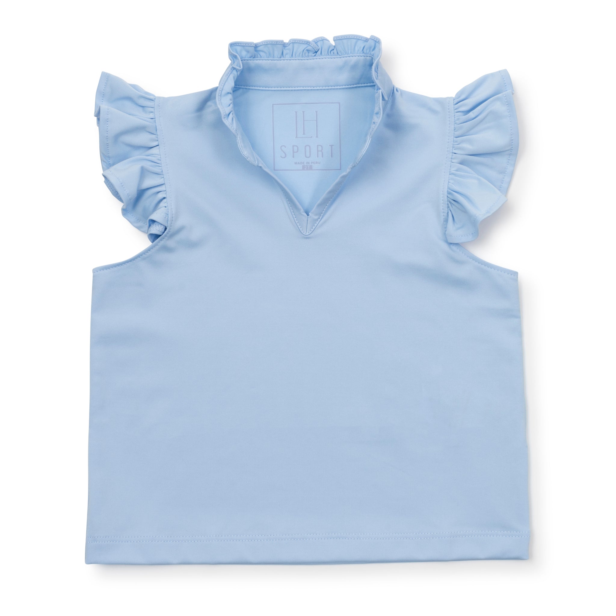 Ellie Girls' Sleeveless Performance Top By Lh Sport Light Blue