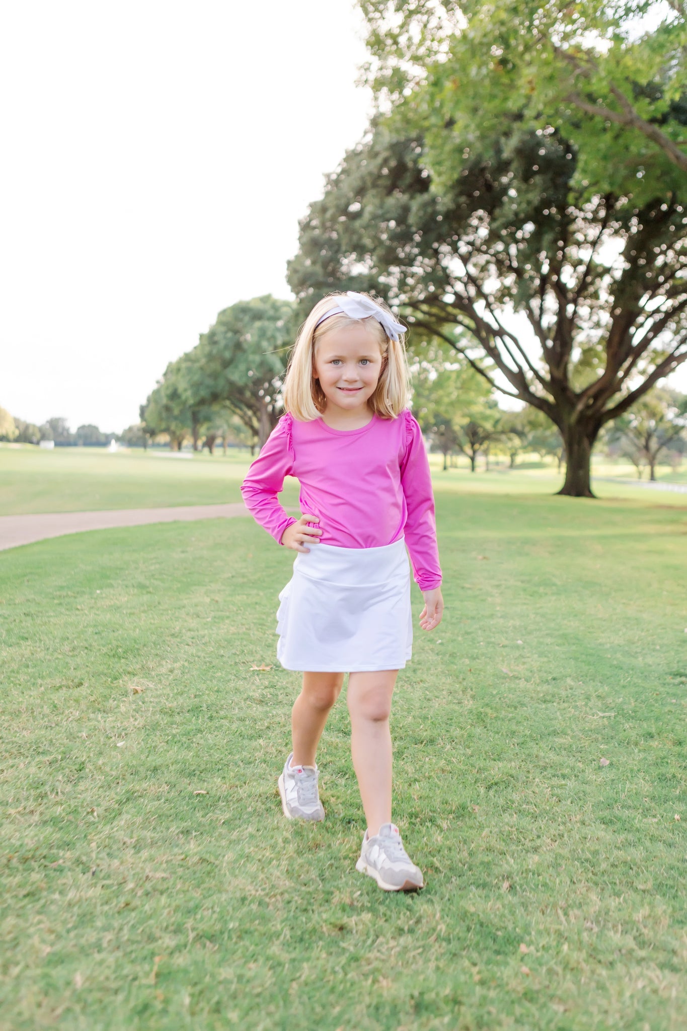 Mia Girls' Longsleeve Performance Top By Lh Sport - Hot Pink