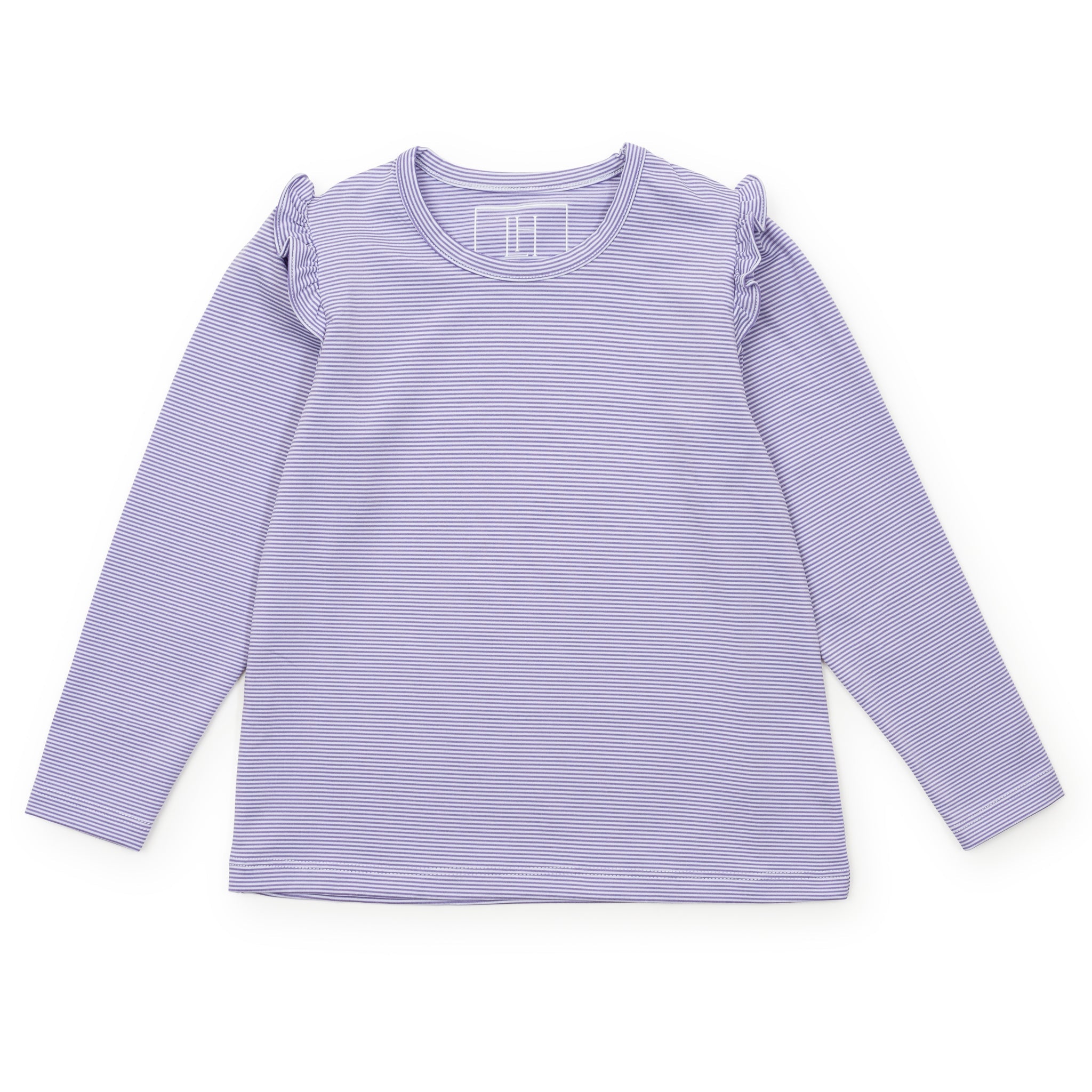 Mia Girls' Longsleeve Performance Top By Lh Sport - Purple Stripes