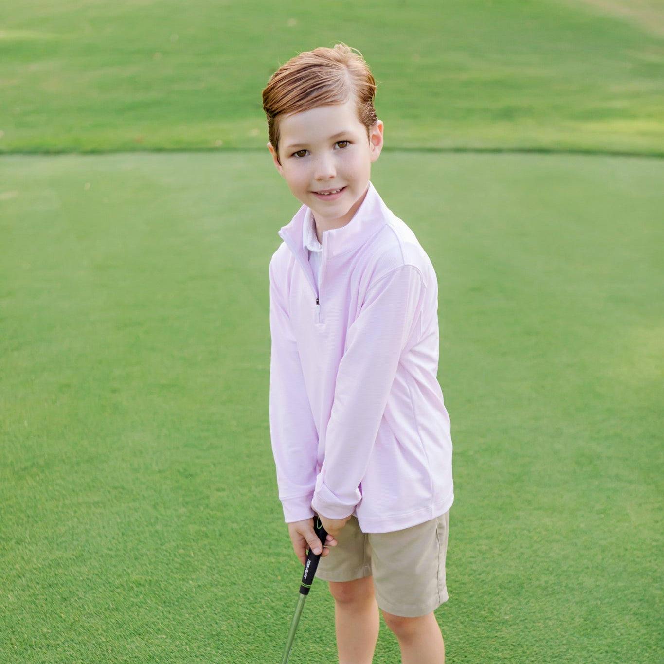 Sam Performance Pullover By Lh Sport Pink Stripes