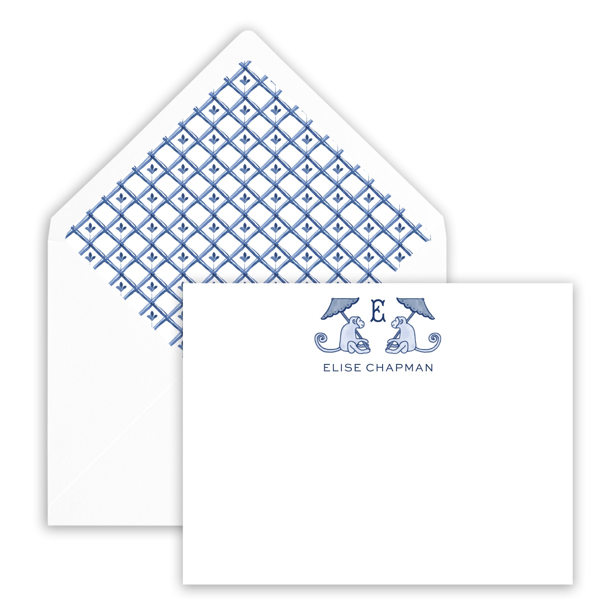Parasol Monkeys Initial Notecard