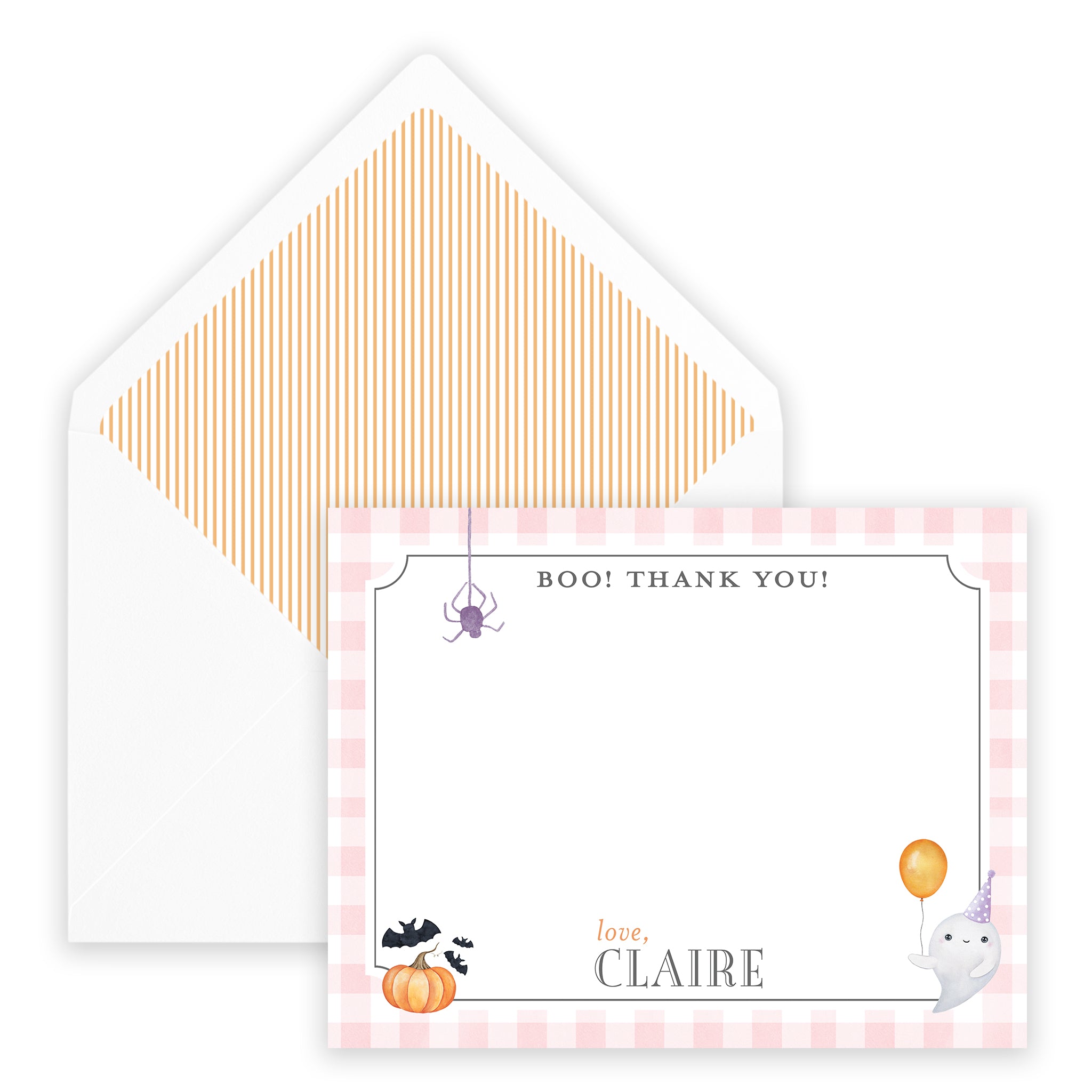 Sweet & Spooky Pink Notecard