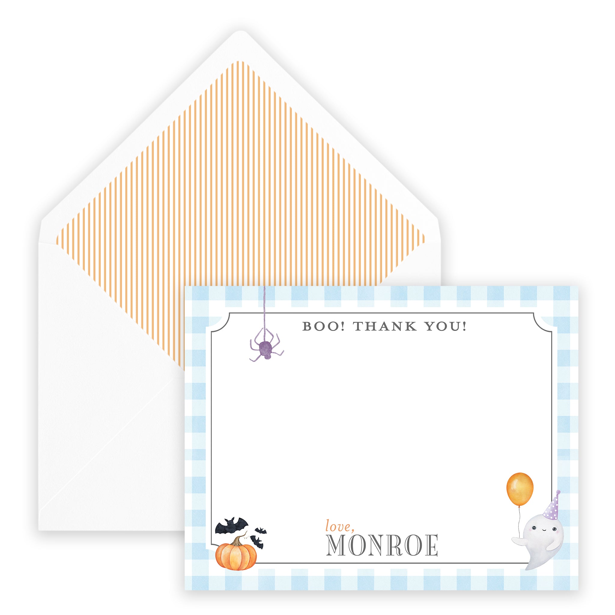 Sweet & Spooky Blue Notecard