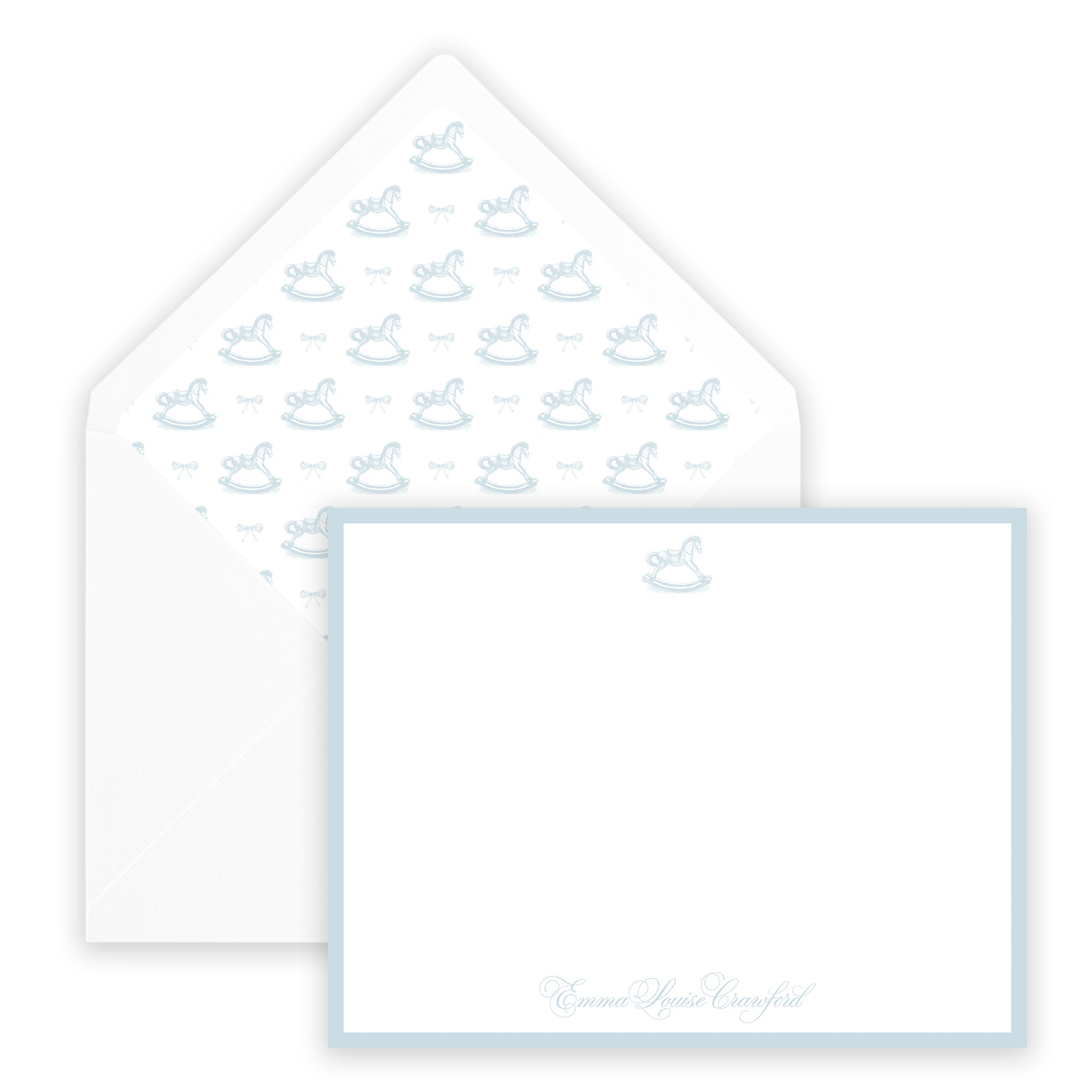 Blue Rocking Horse Notecard