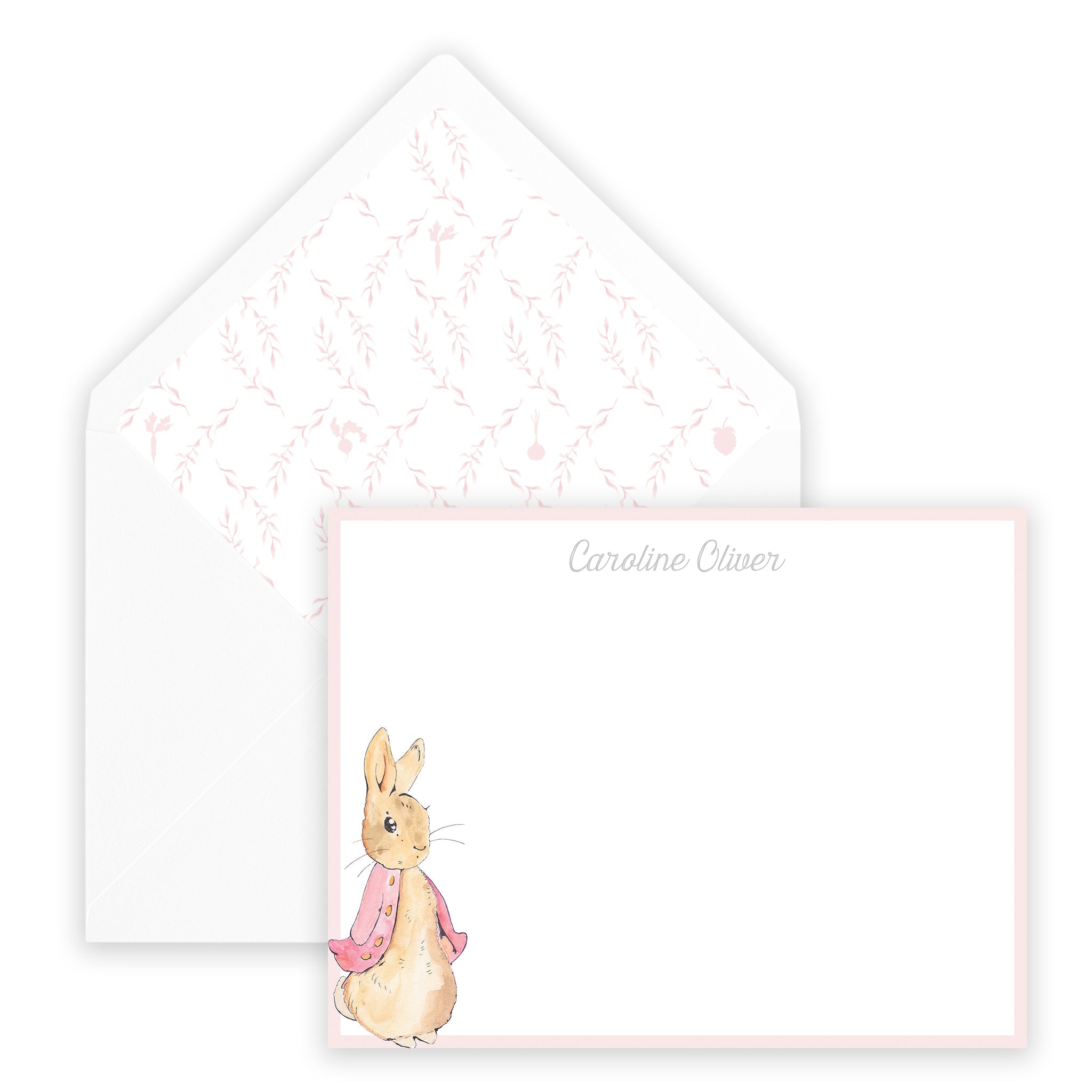 Pink Peter Rabbit Notecard