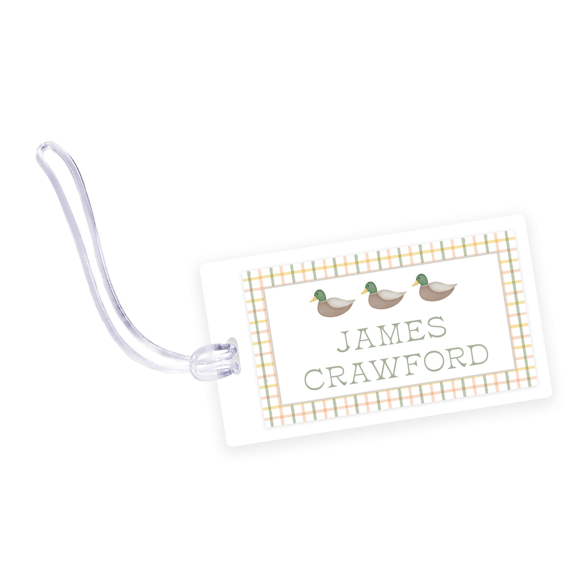 Mallard Laminated Bag Tag