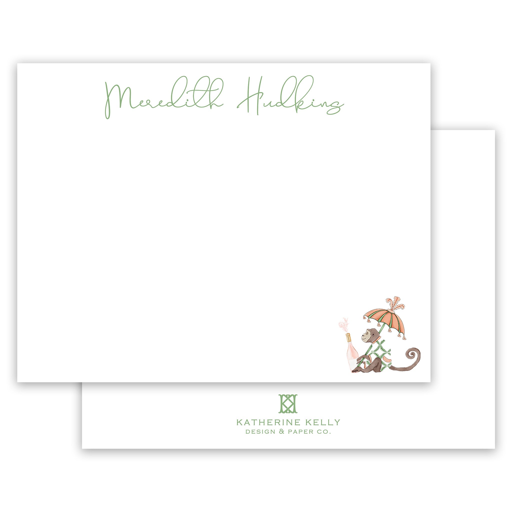 Champagne Monkey Notecard
