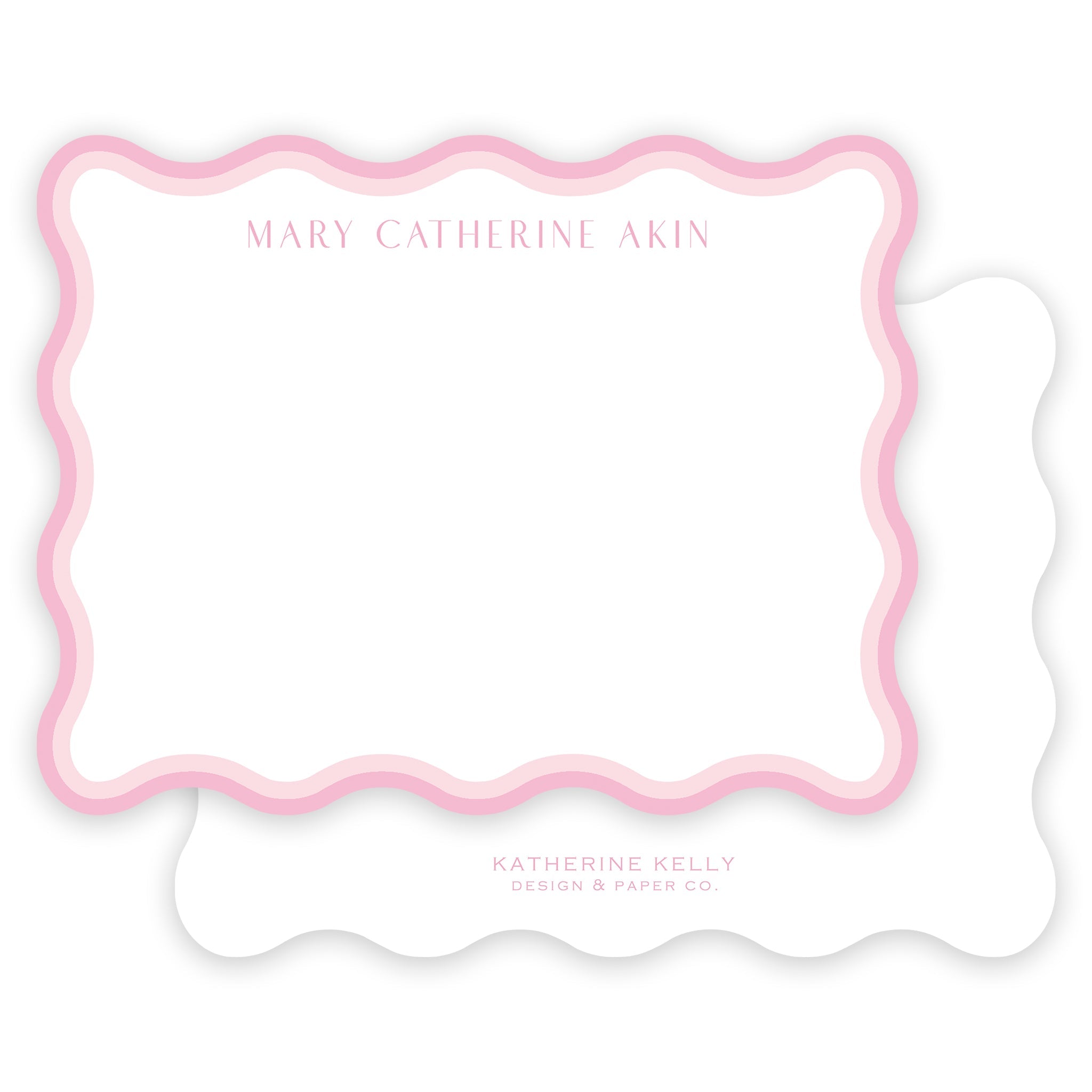 Pink Wave Notecard