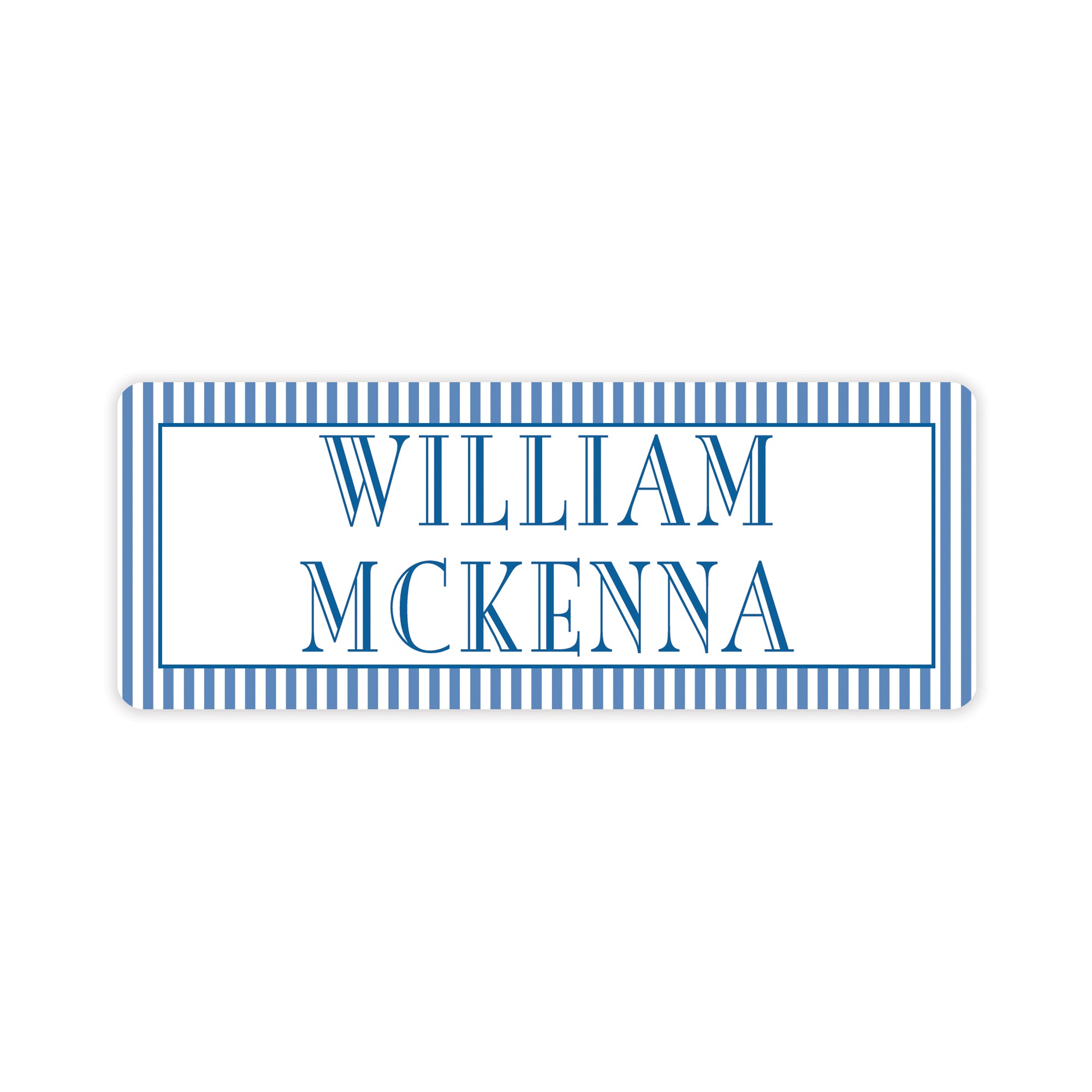 Navy Stripe Vinyl School Labels