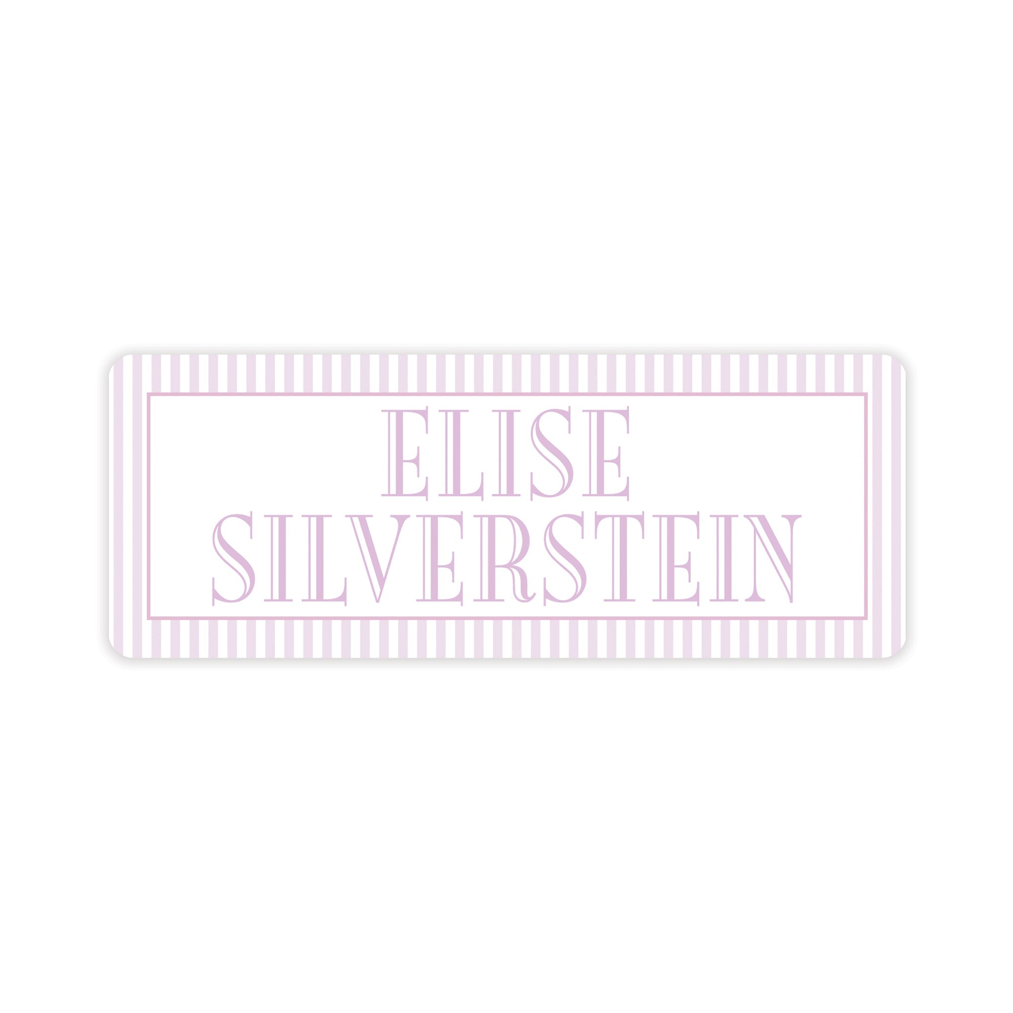 Purple Stripe Vinyl School Labels