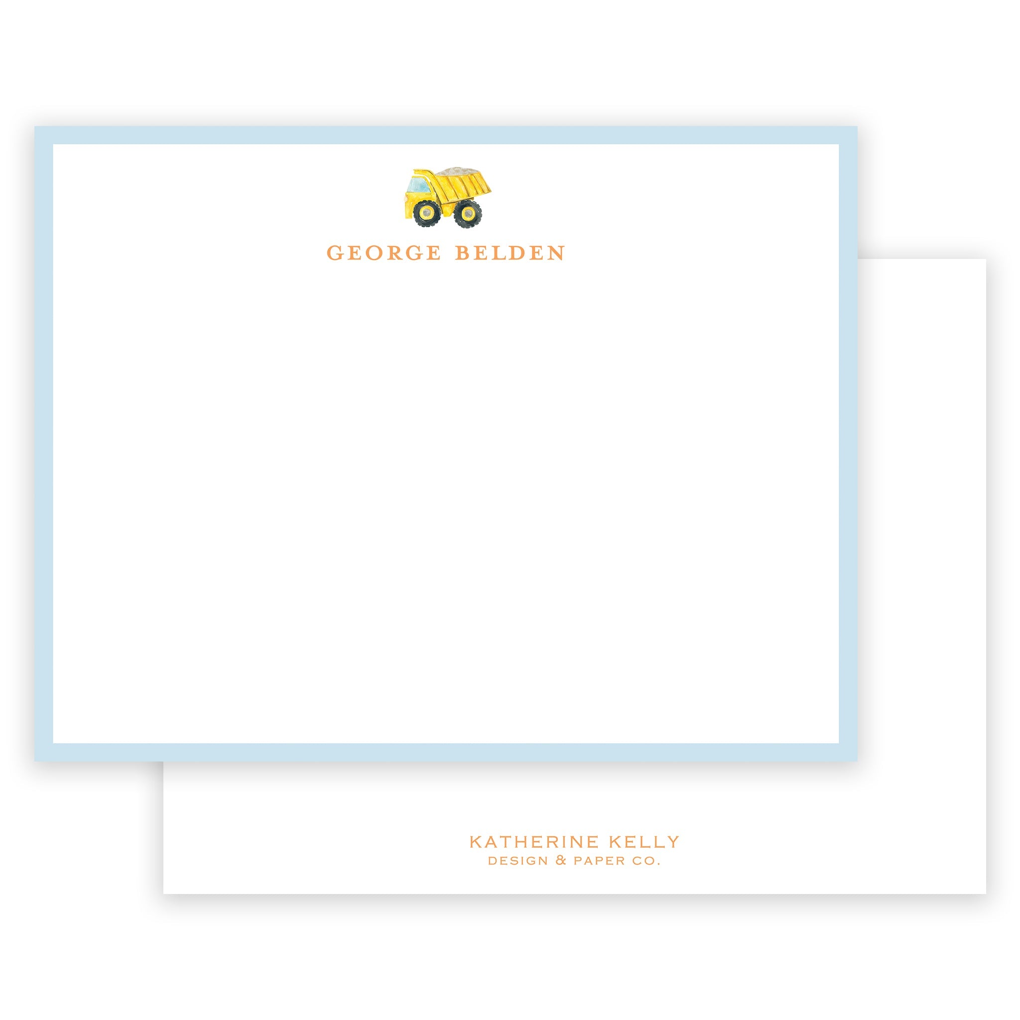 Construction Border Notecard