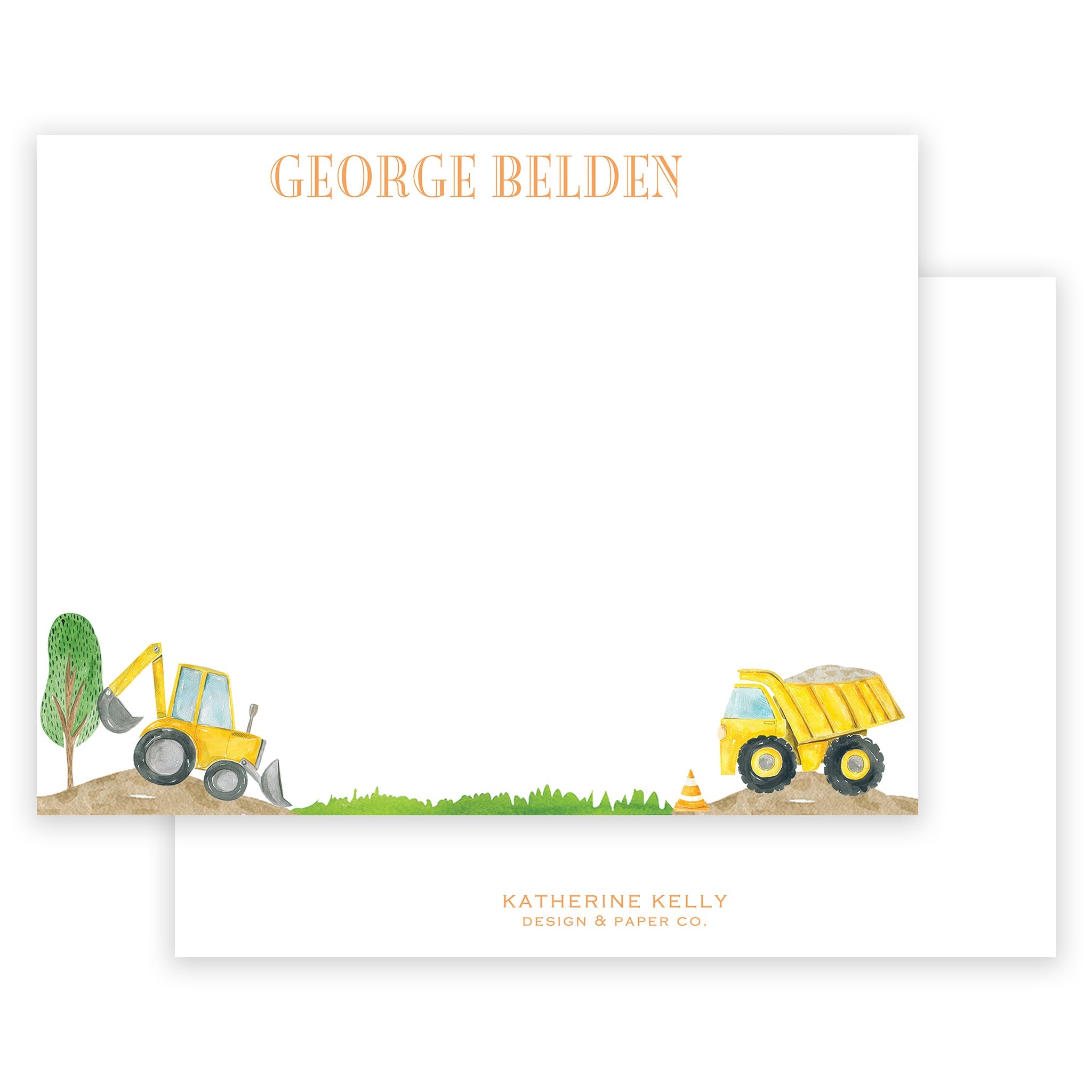 Construction Zone Notecard