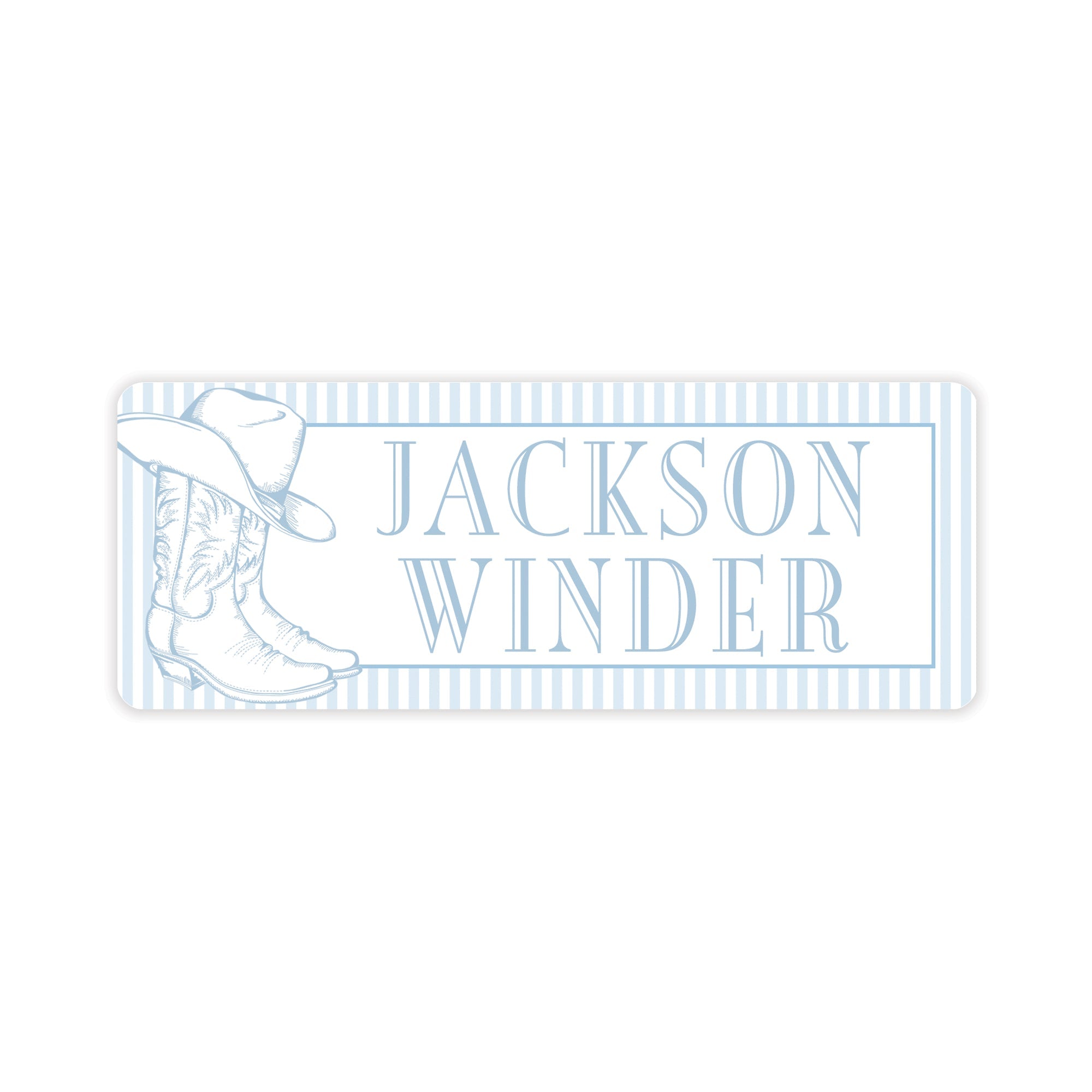 Cowboy Vinyl School Labels