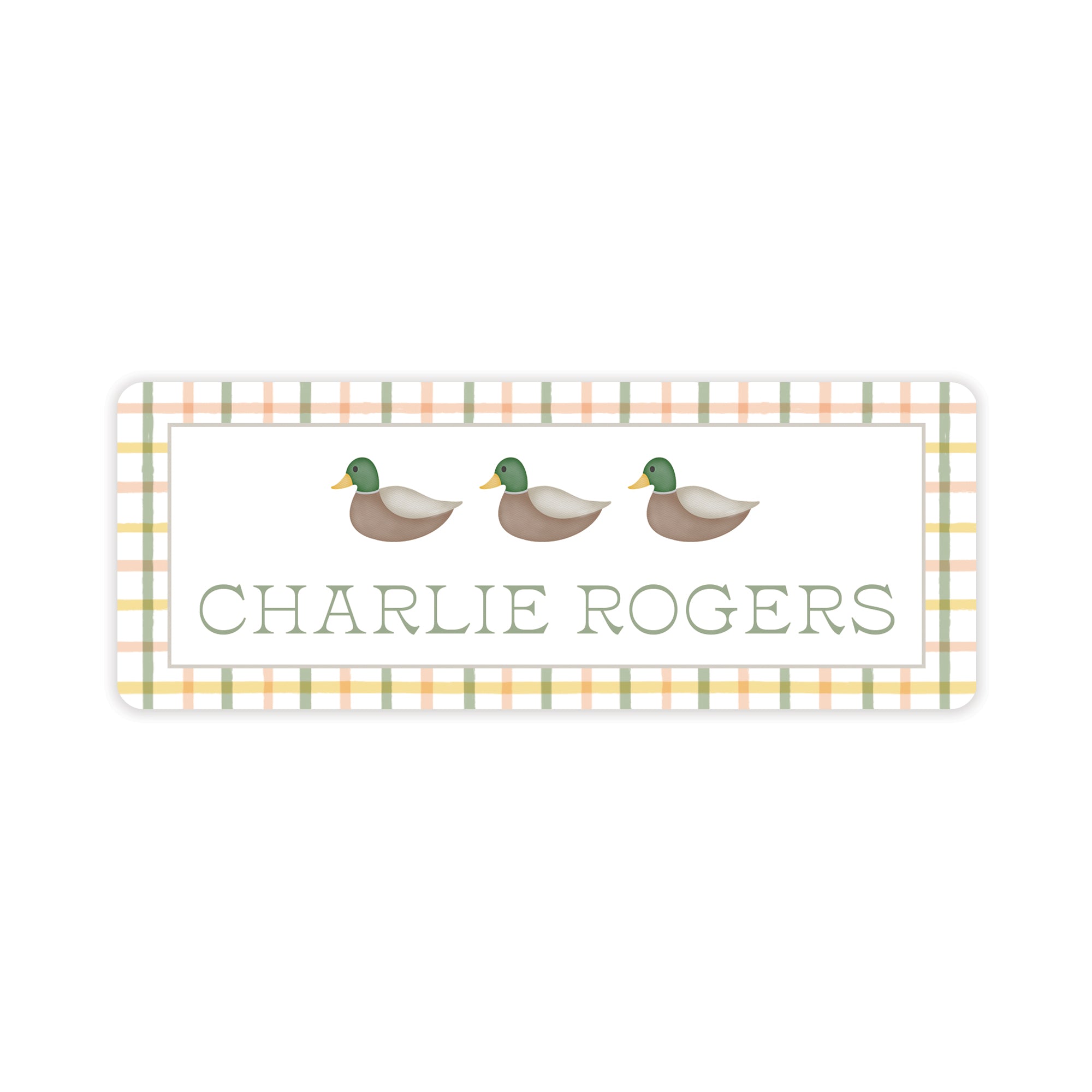 Mallard Duck Vinyl School Labels