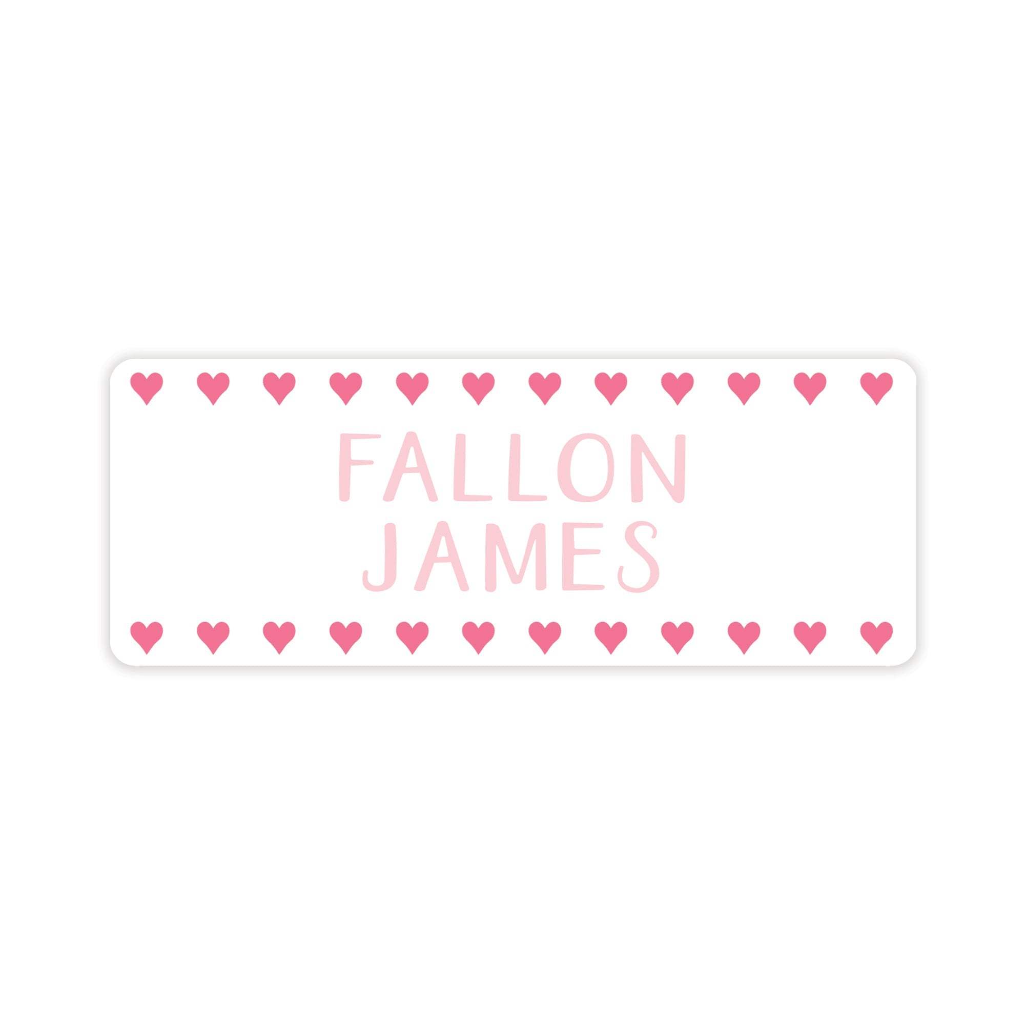 Hearts Vinyl School Labels