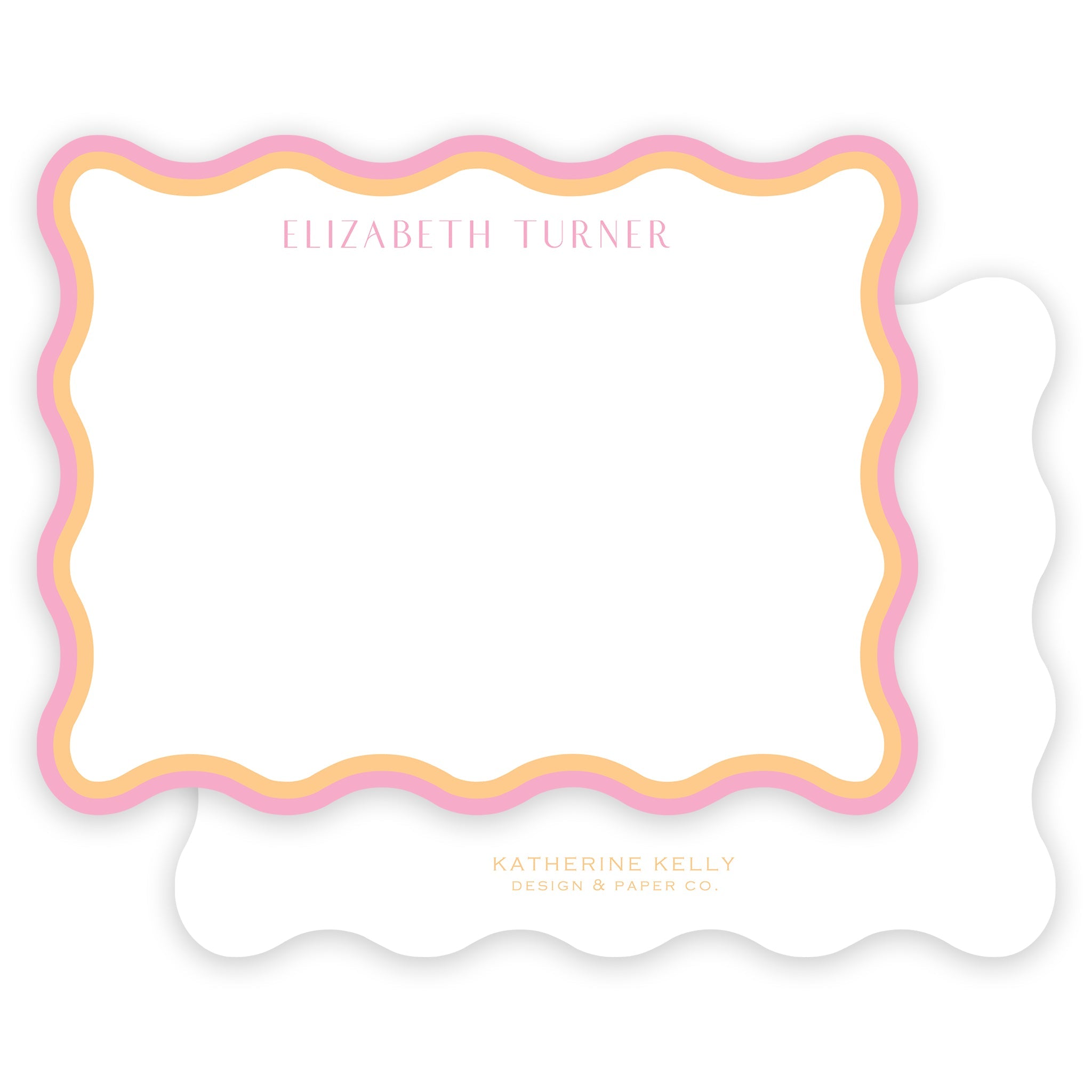 Pink & Orange Wave Notecard
