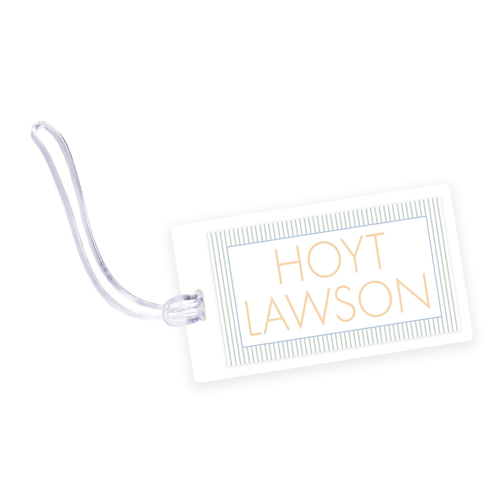 Muted Boy Laminated Bag Tag