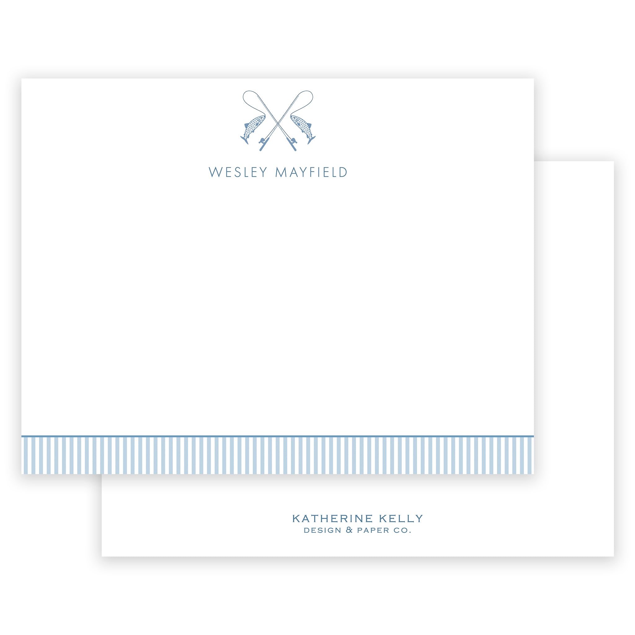 Pinstripe Fishing Notecard
