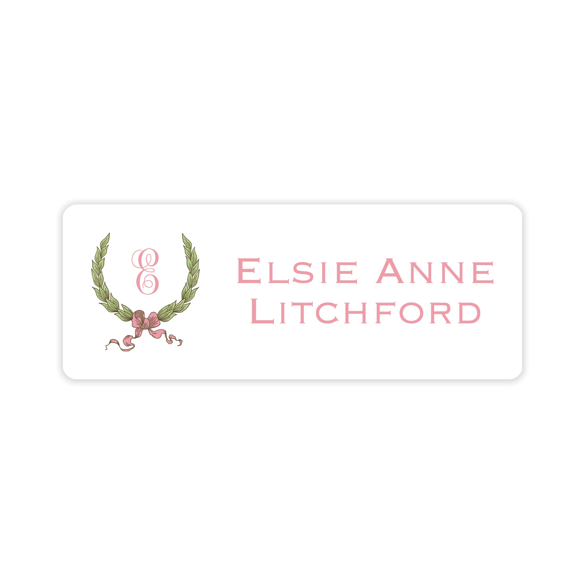Pink Laurel School Labels