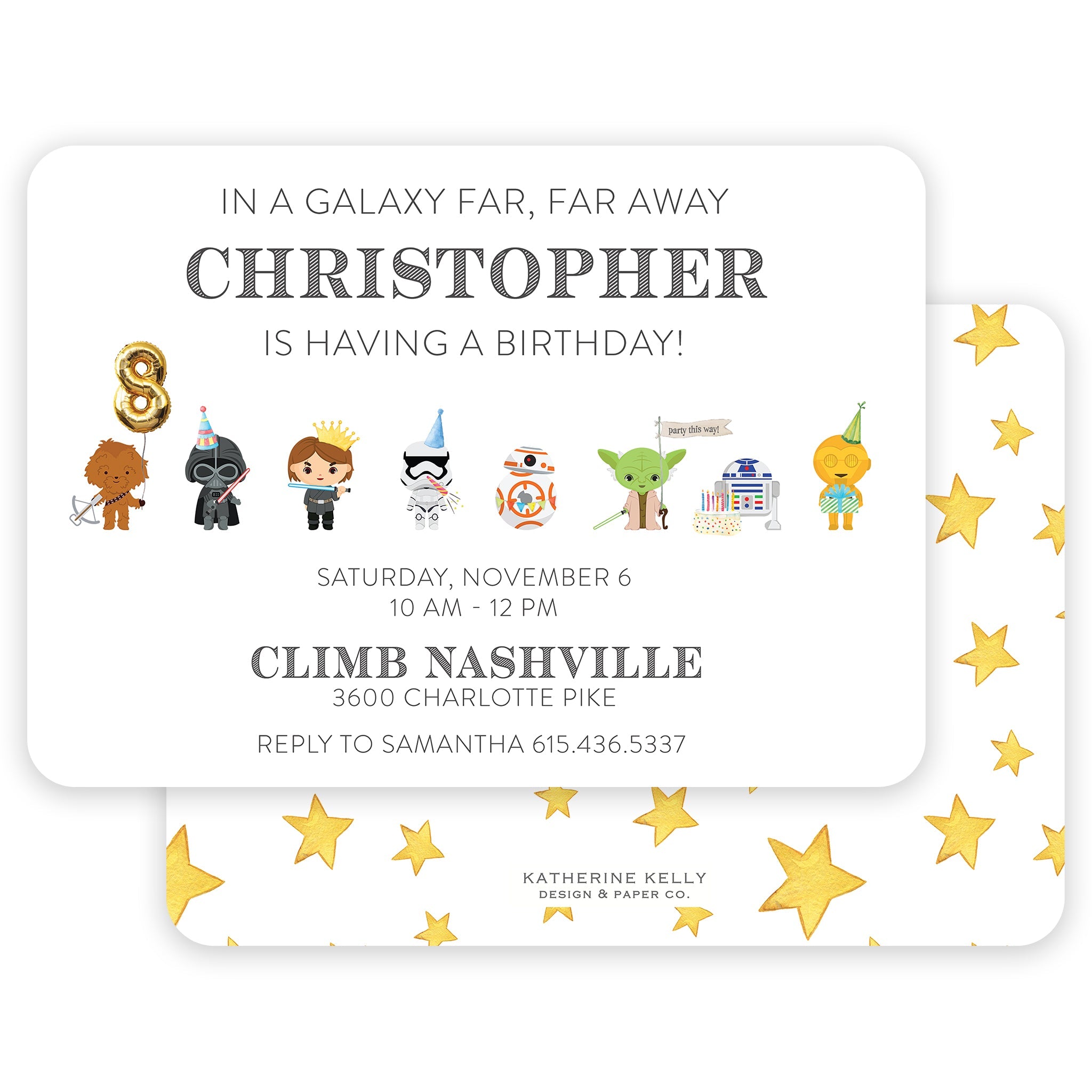 Young Jedi Birthday Invitation