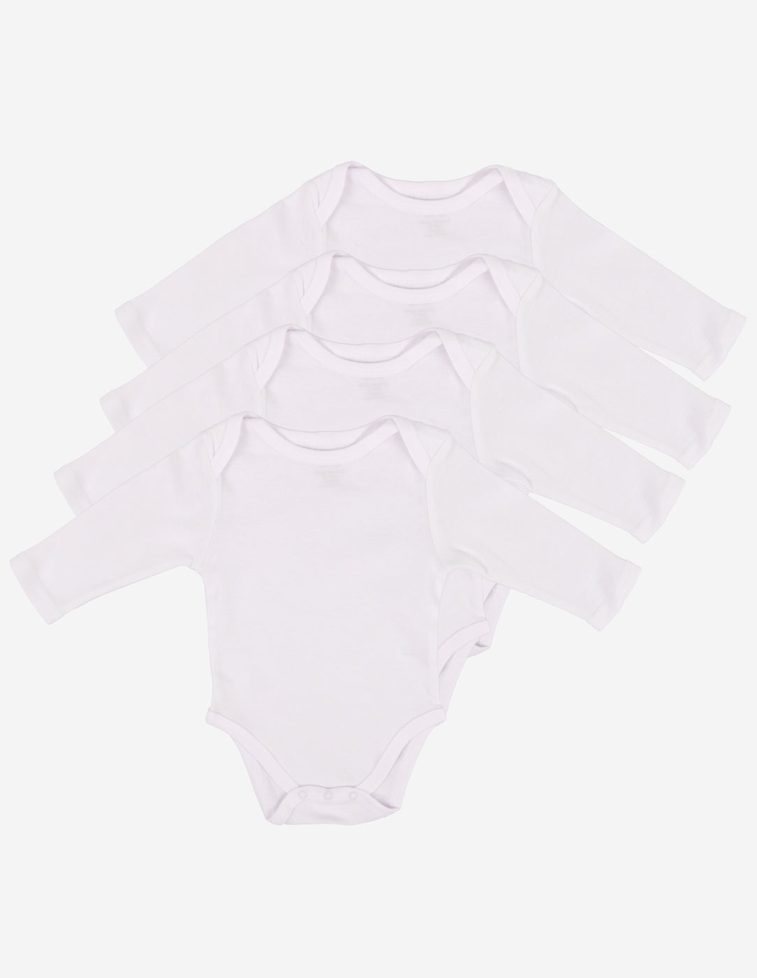 Baby Cotton Long Sleeves Bodysuits 4-pack