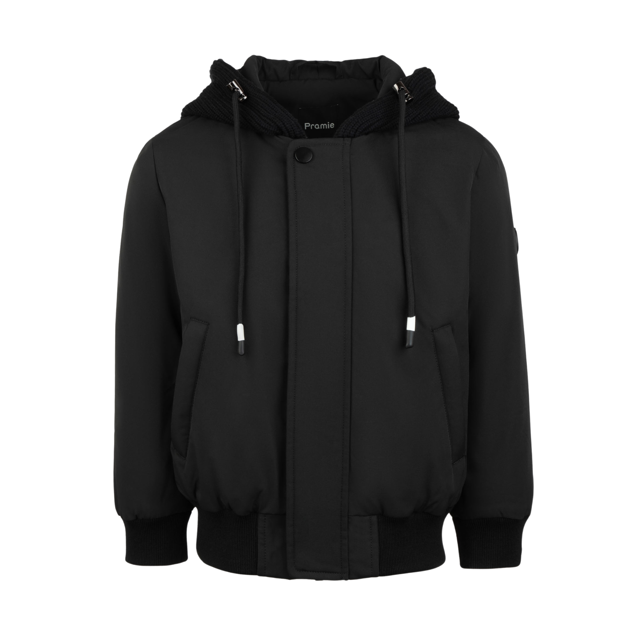 Pramie Knit Hooded Black Jacket 18m-22y