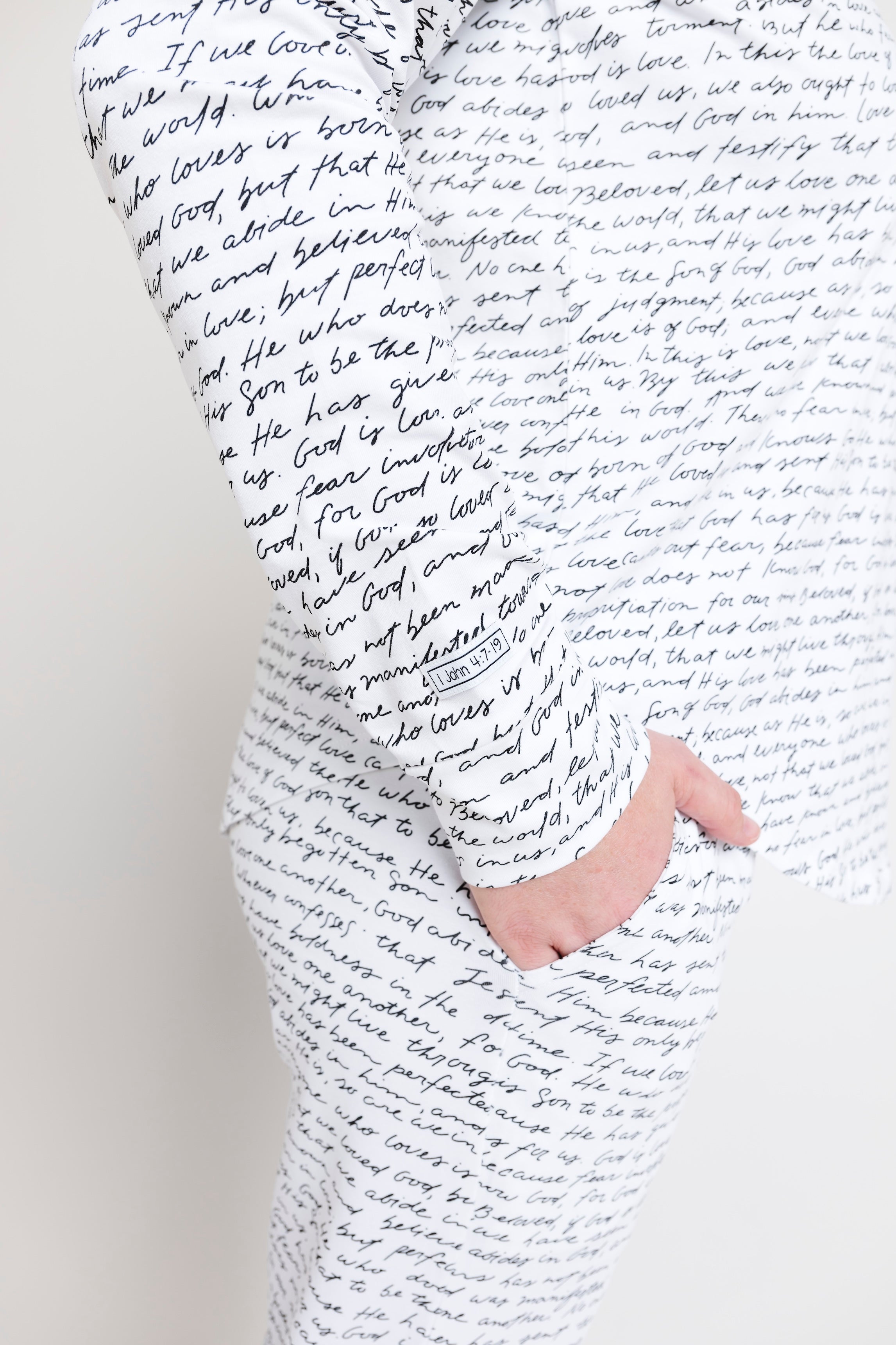 Love One Another Womens Pj Jogger Set Cotton