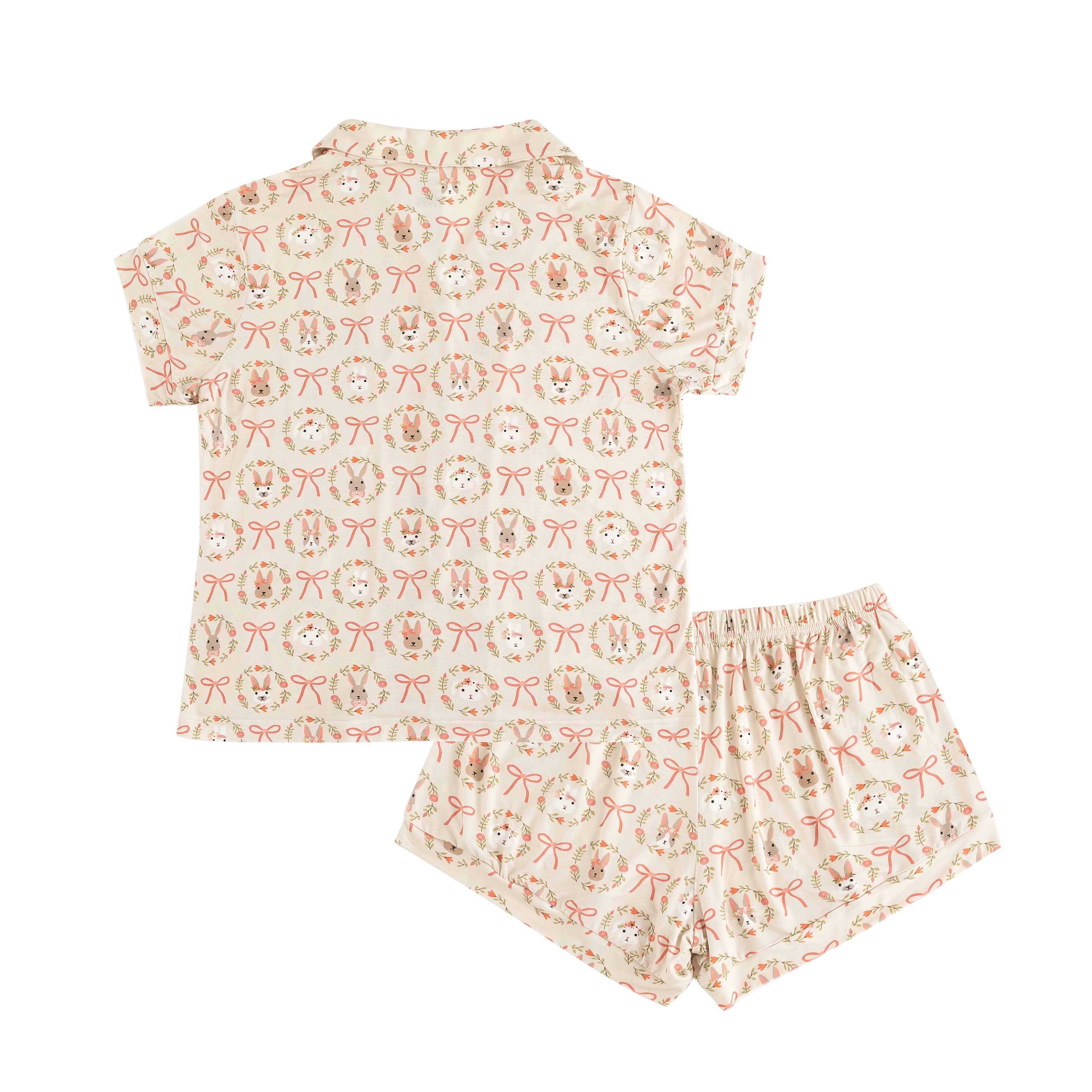 Bows & Bunnies (women's Short Sleeve Pj)