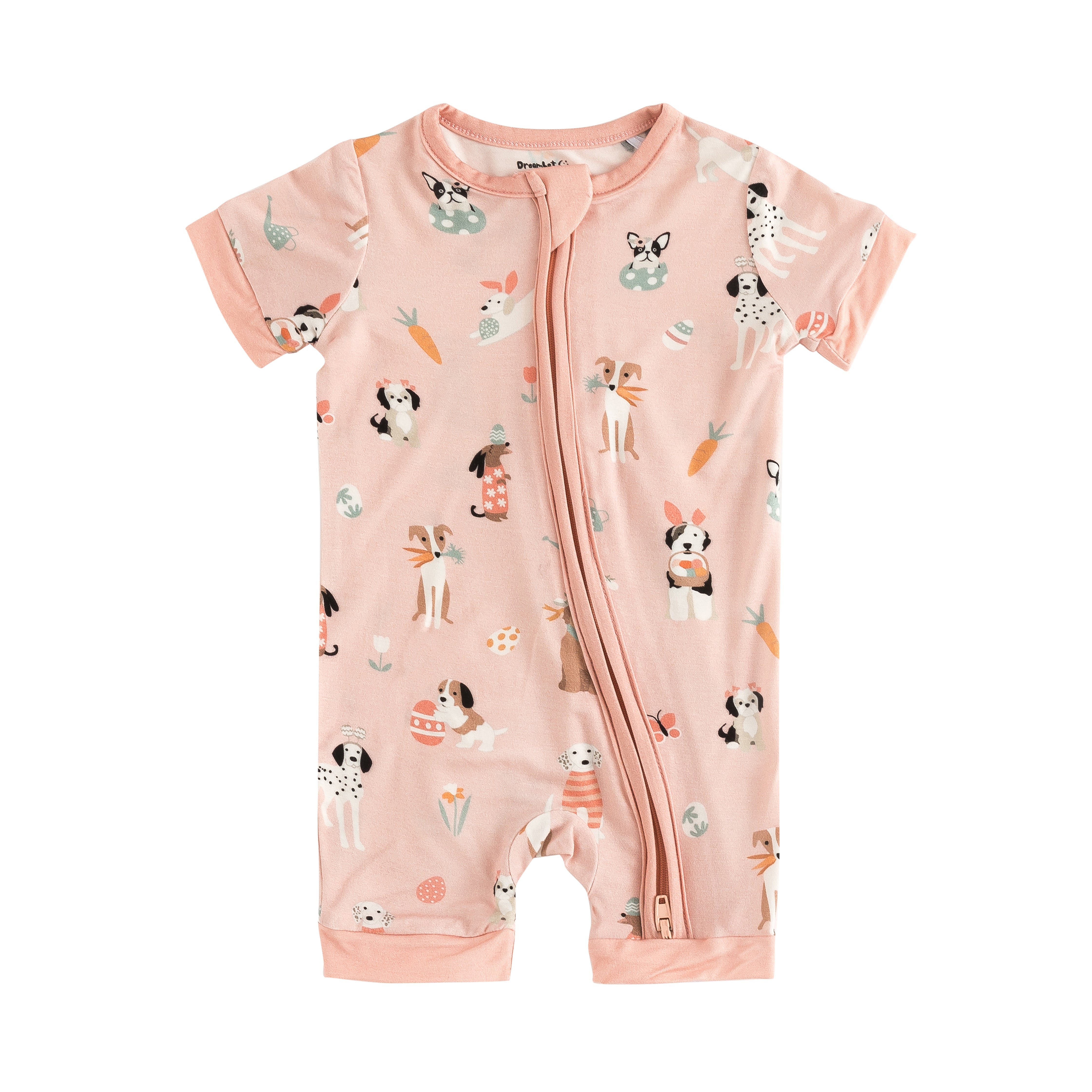 Puppy Egg Hunt (romper) - Pink