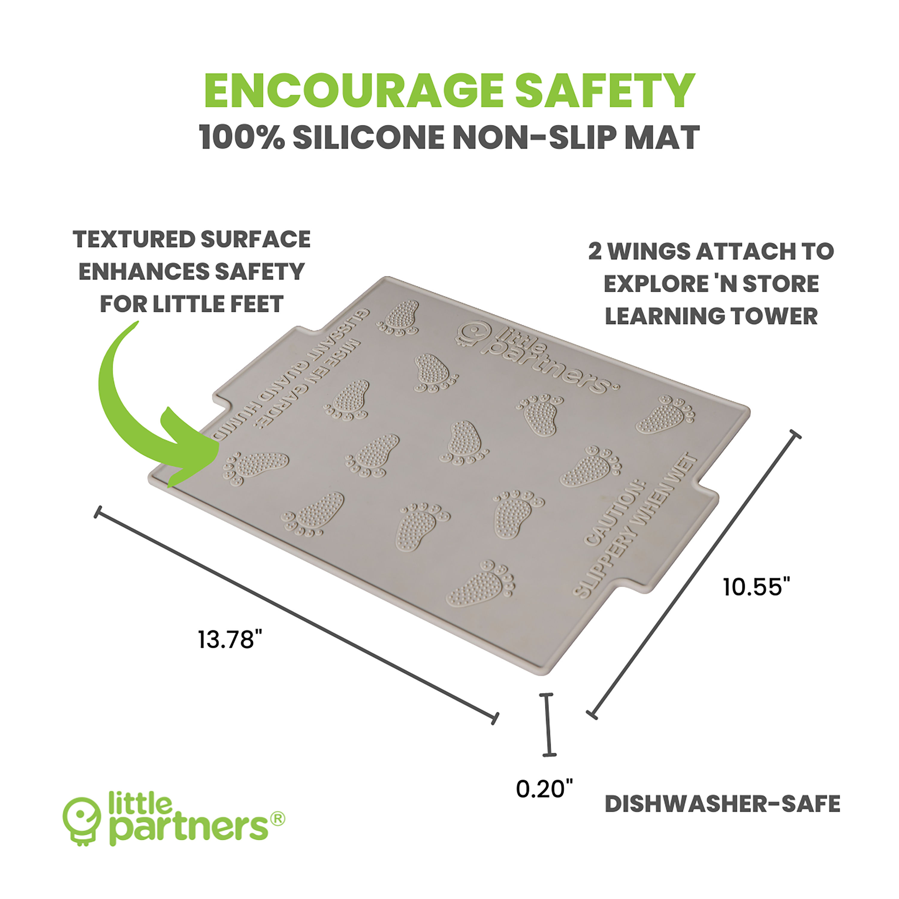 Silicone Mat For Explore 'n Store Learning Tower Platform (single Box)