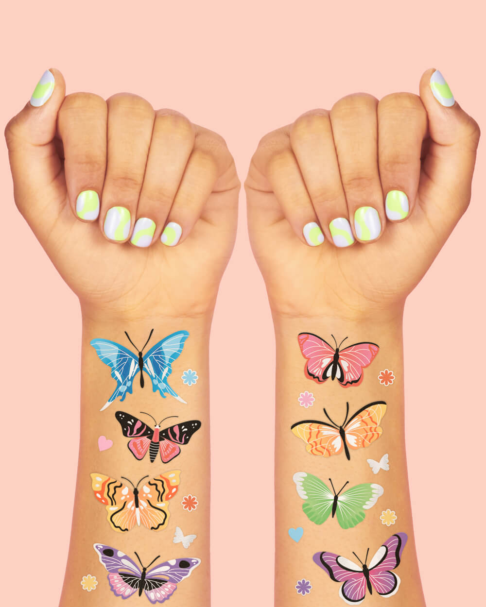 Butterfly Wishes Tats - 46 Foil Temporary Tattoos