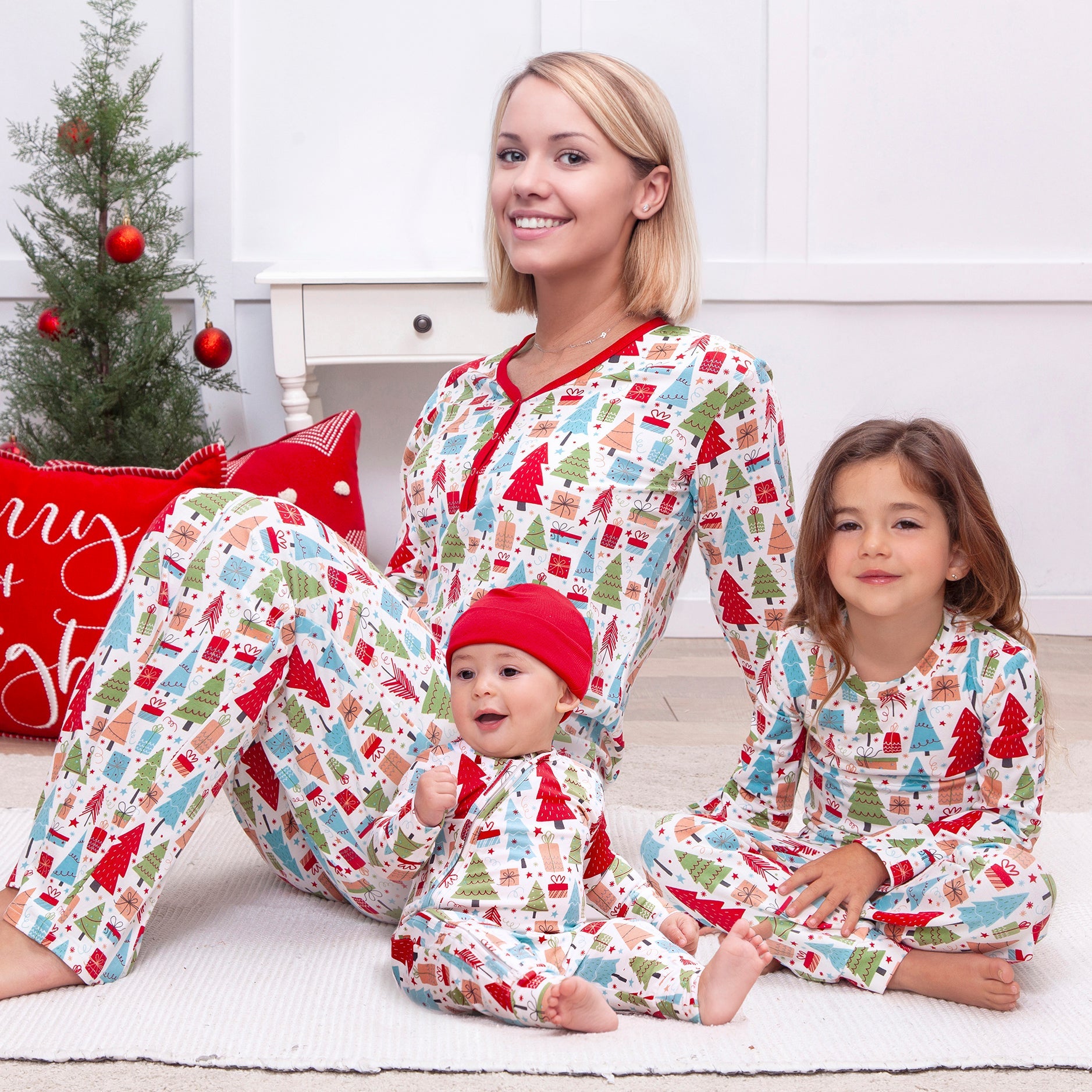 Christmas Merry Children's Bamboo Pajama Set-family Matching