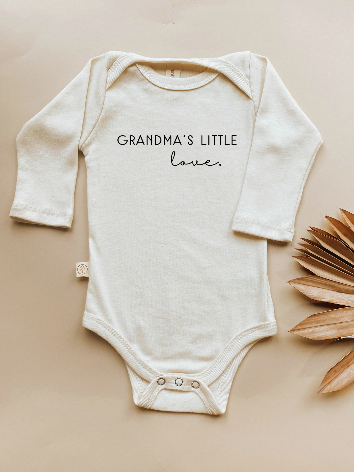 Grandma's Little Love Organic Baby Bodysuit Long Sleeve