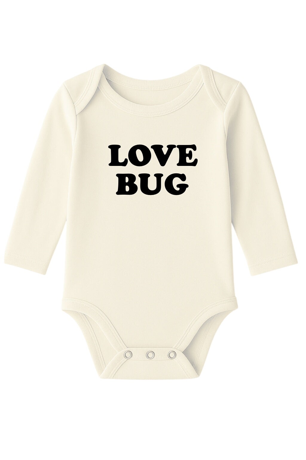 Love Bug Organic Cotton Baby Bodysuit Long Sleeve