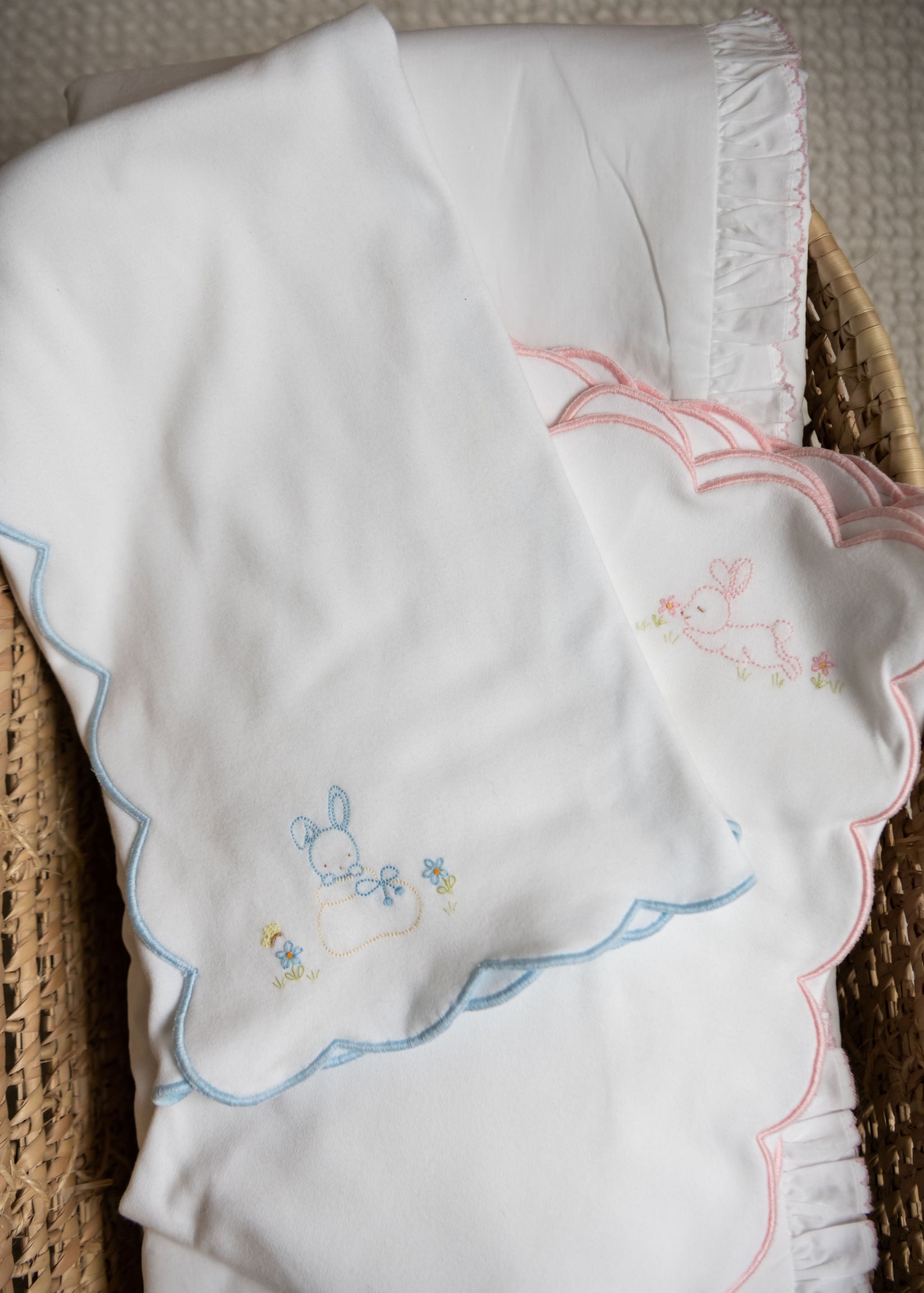 Baby Sleepy Bunny Cotton Knit Blanket