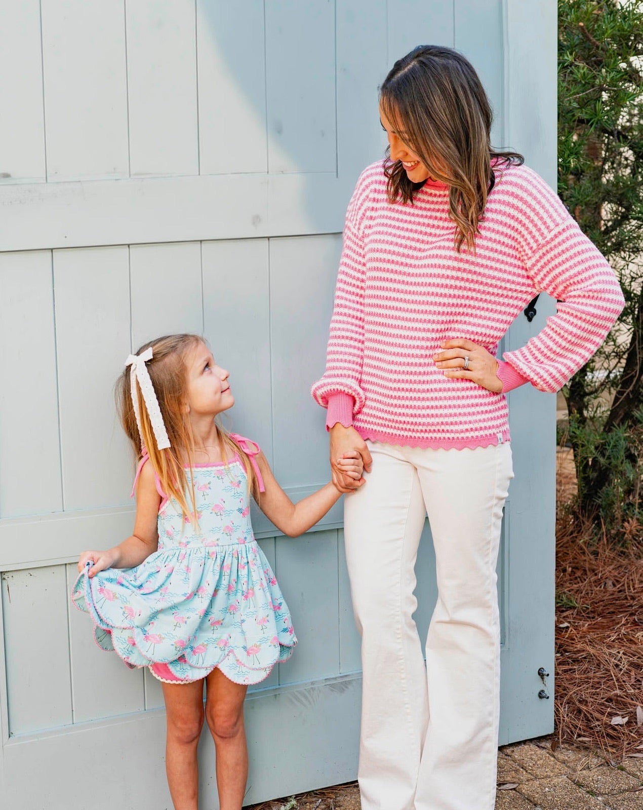 Pink Paradise Scallop Tunic Set
