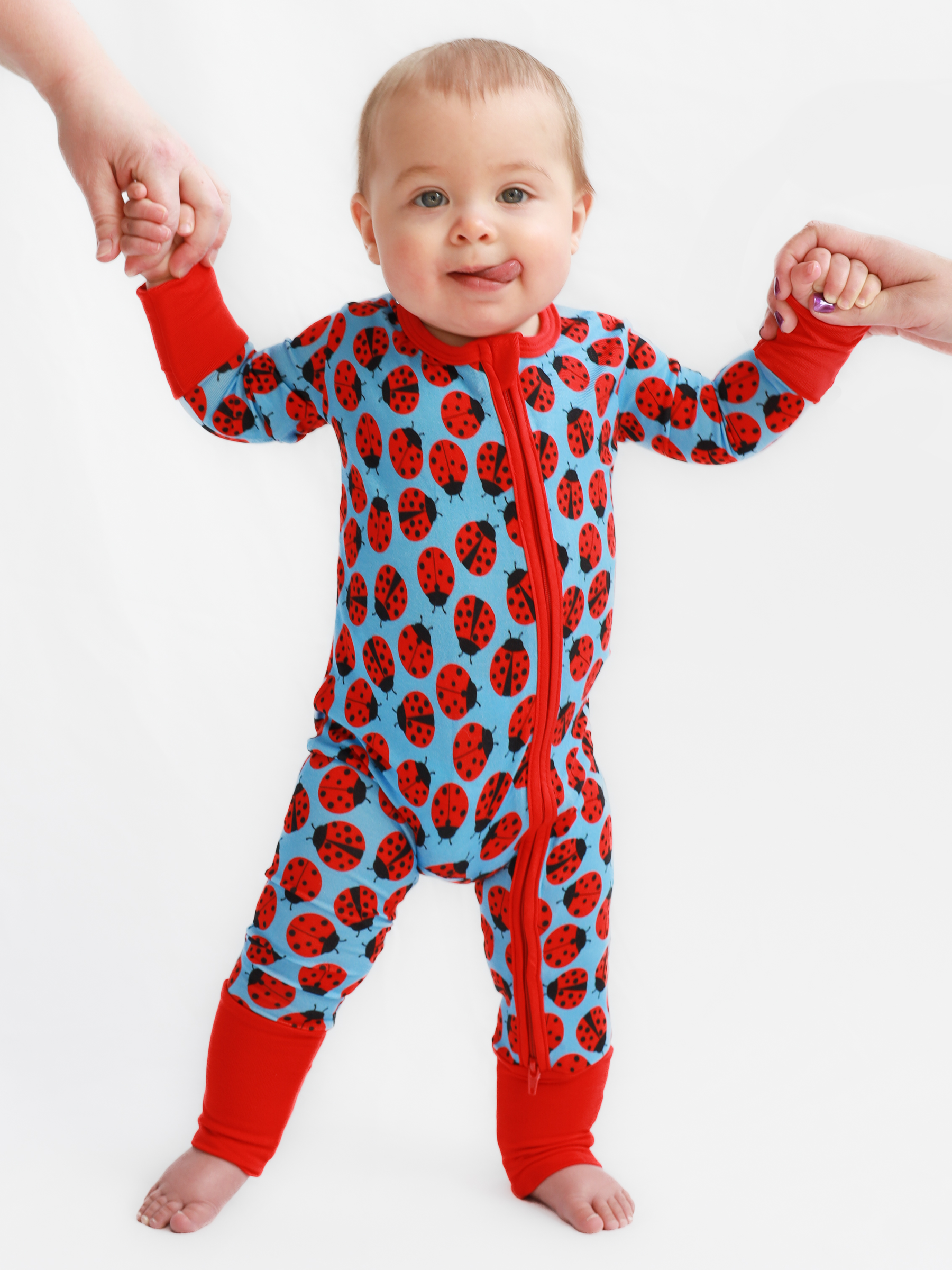 Ladybugs Zip Romper
