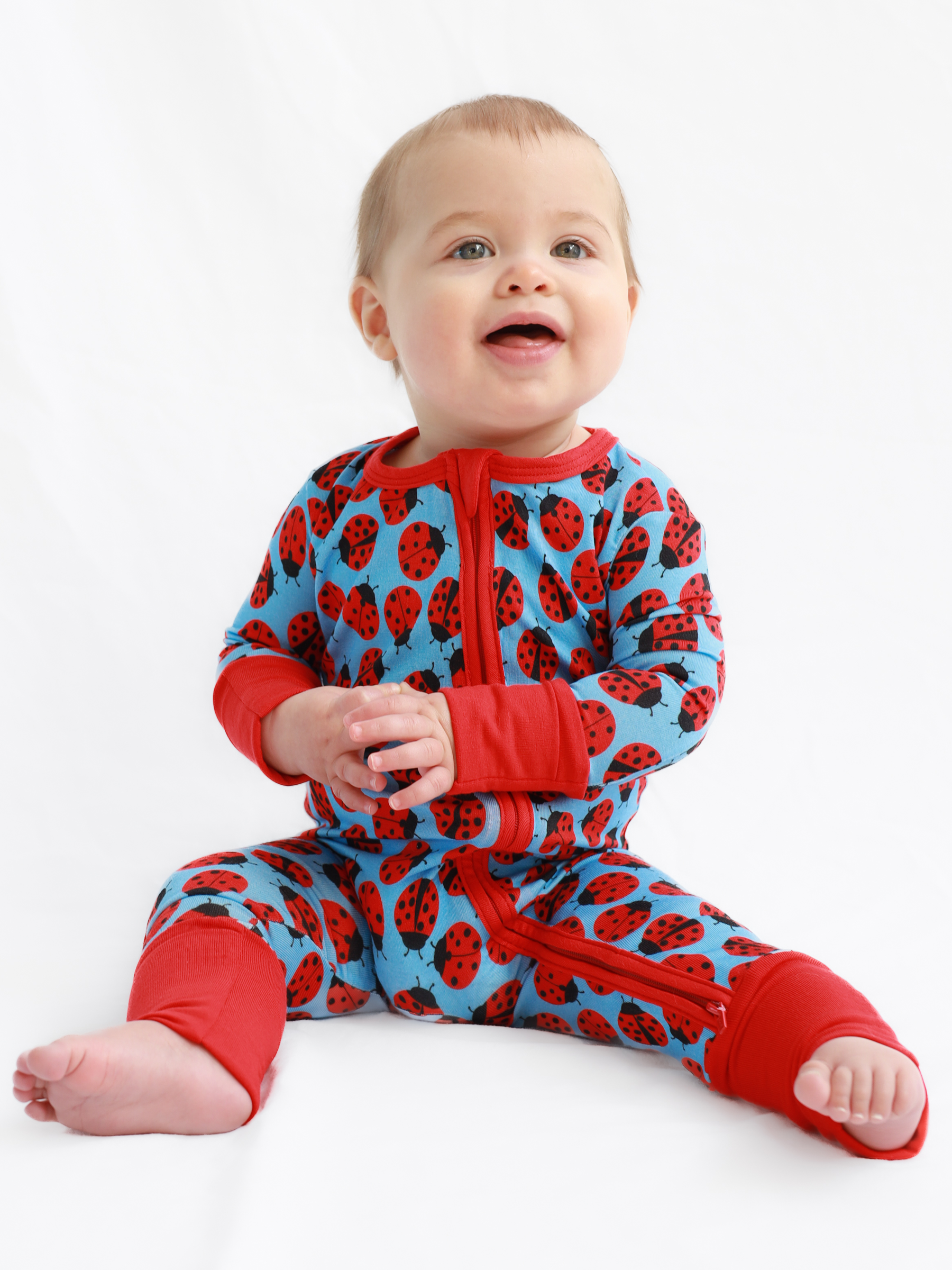 Ladybugs Zip Romper