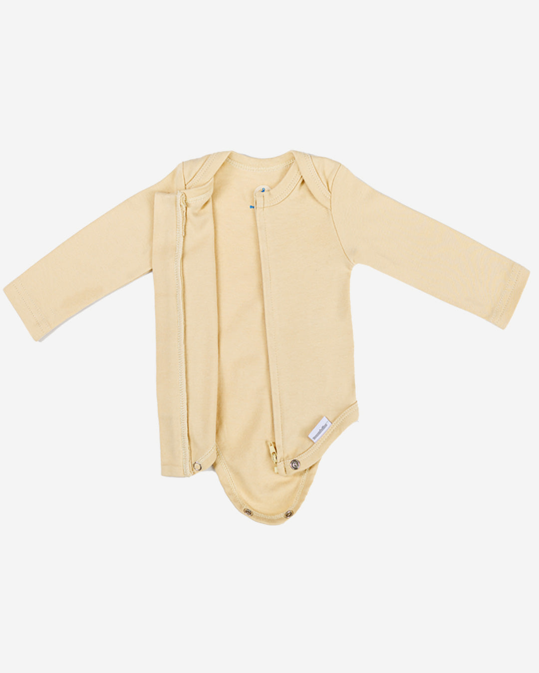 Long Sleeve Zipper Bodysuit In Latte