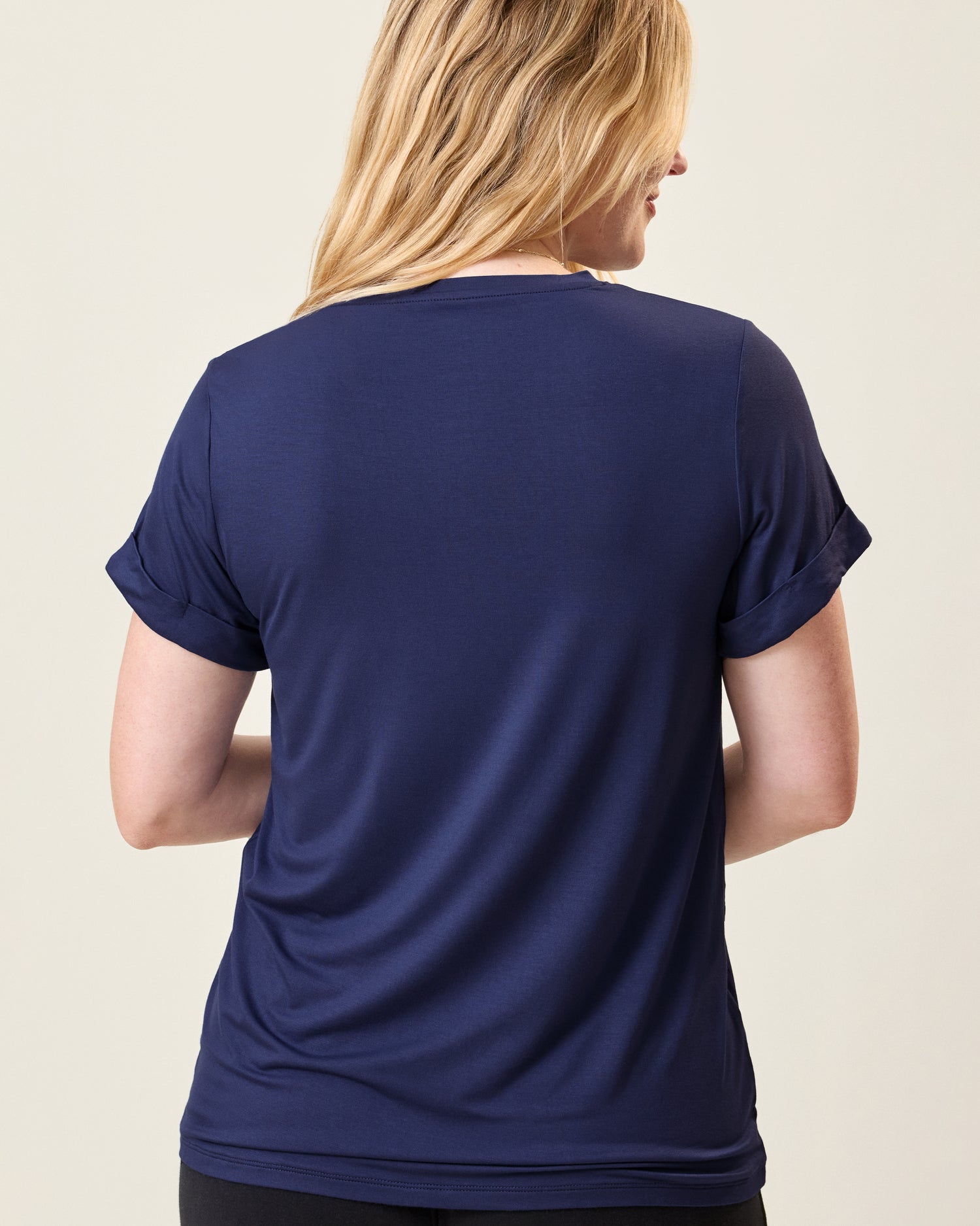 Everyday Asymmetrical Nursing T-shirt | Navy
