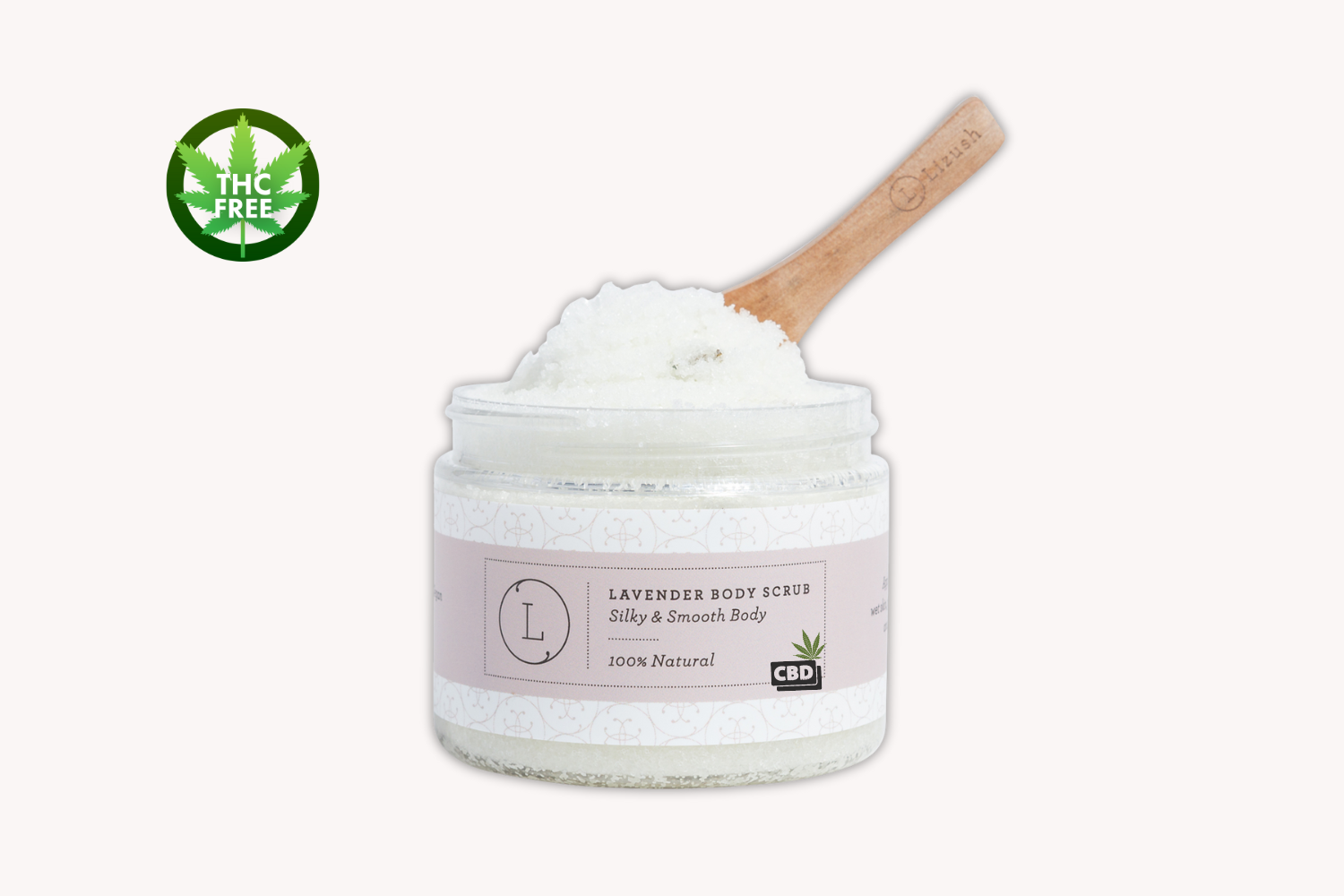 Cbd Lavender Body Scrub With Cbd, Natural Body Salt Scrub (thc Free)