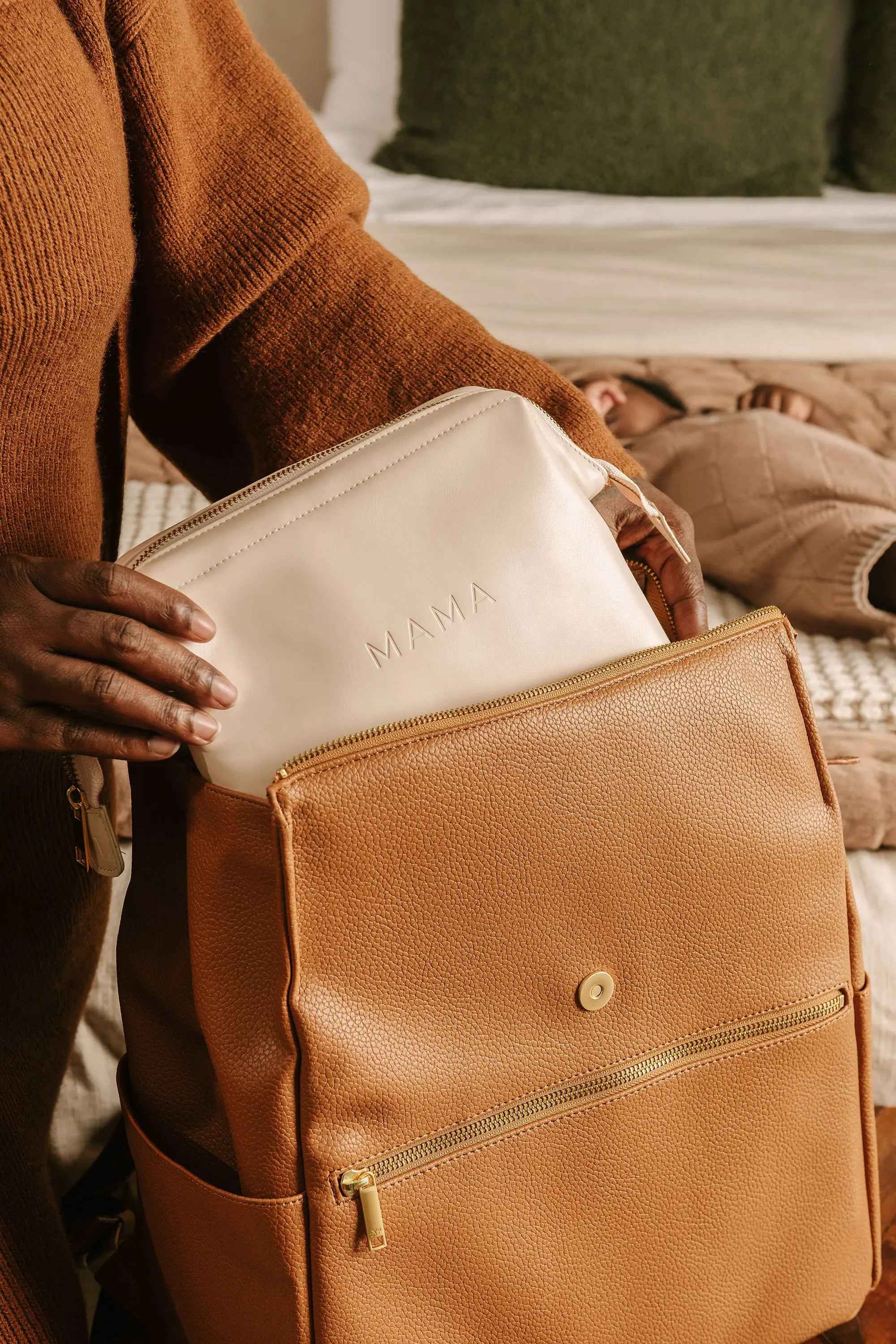 Vegan Leather Mama Carrying Bag