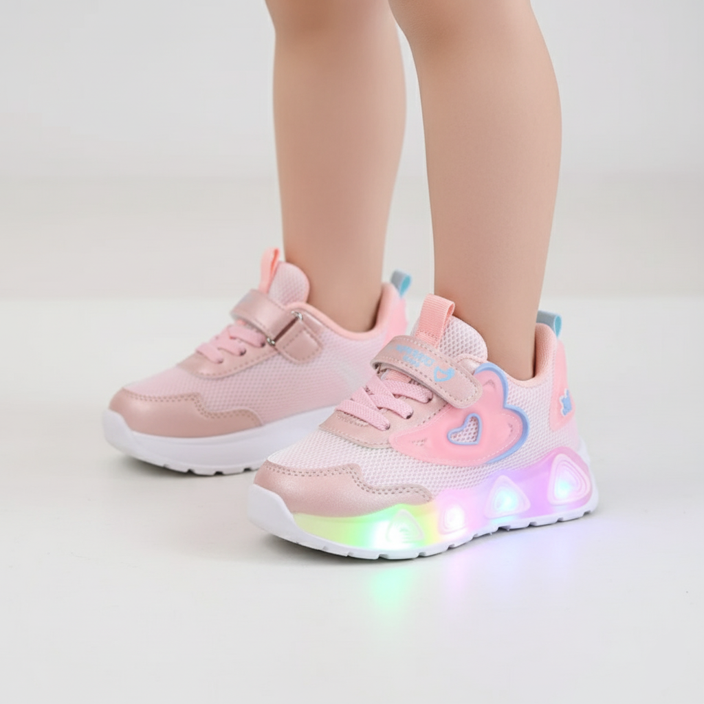 Heart Led Sneakers For Kids Ages 1-8
