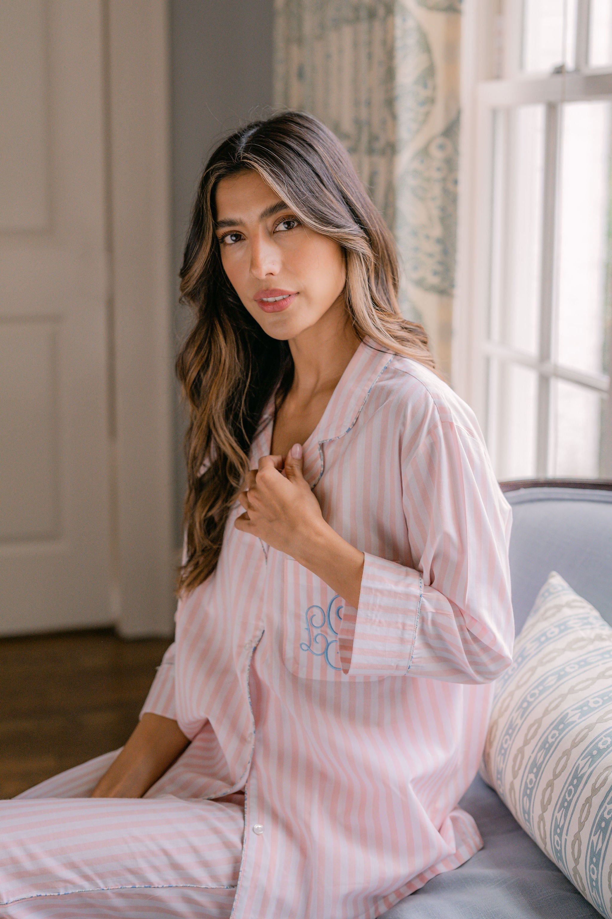 Classic Cotton Striped Capri Pajamas