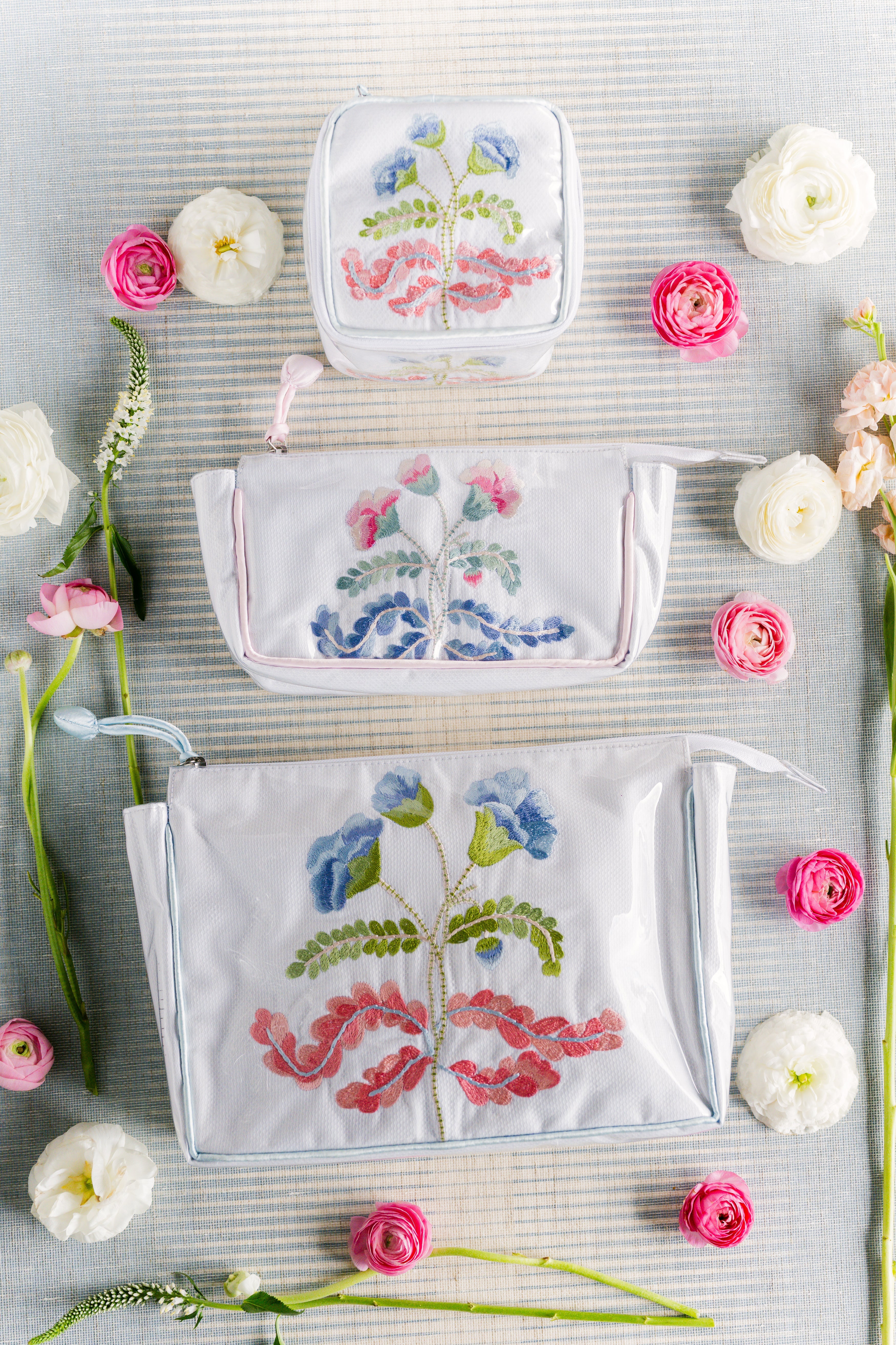 Carnation Large Makeup Bag