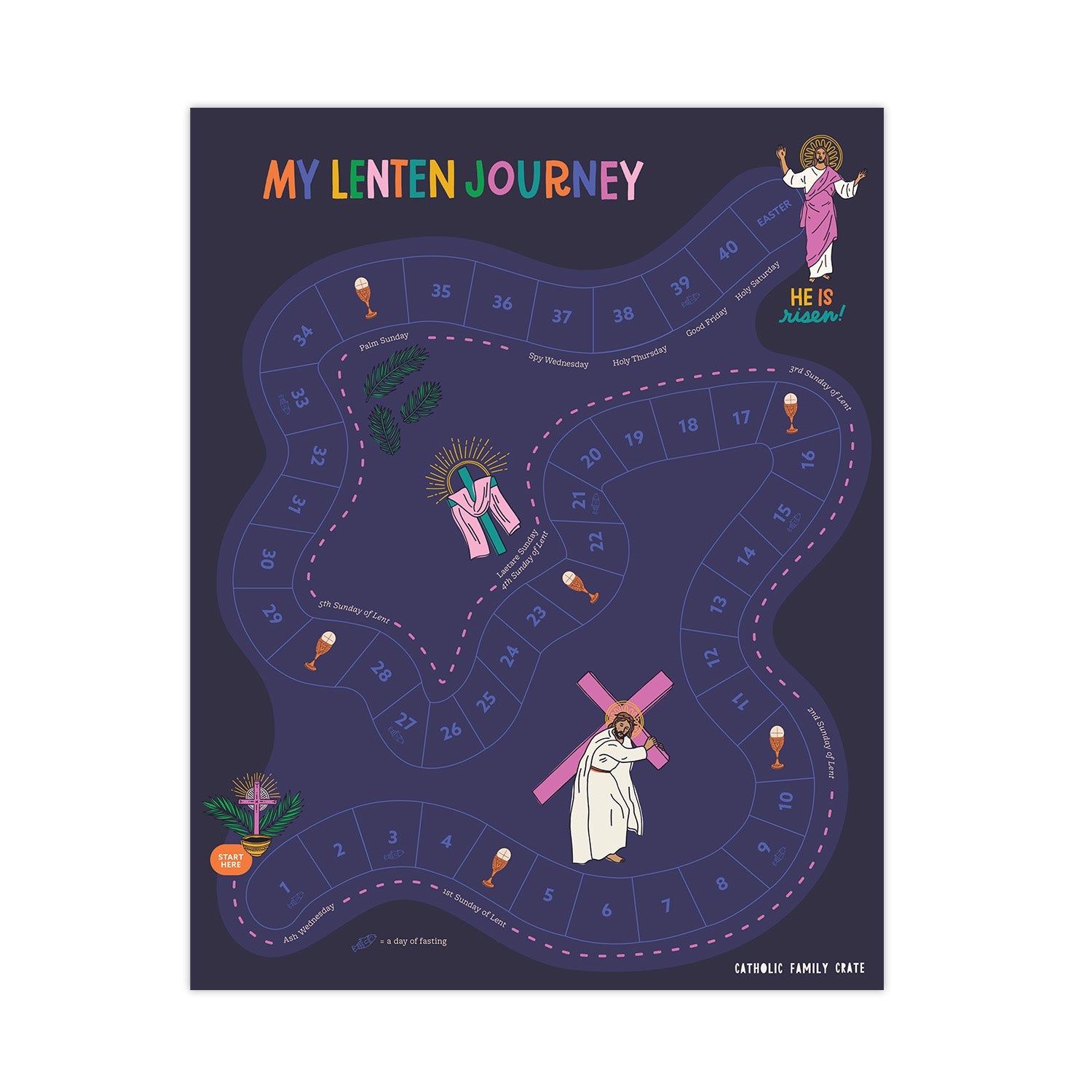 "my Lenten Journey" Interactive Lent Sticker Calendar